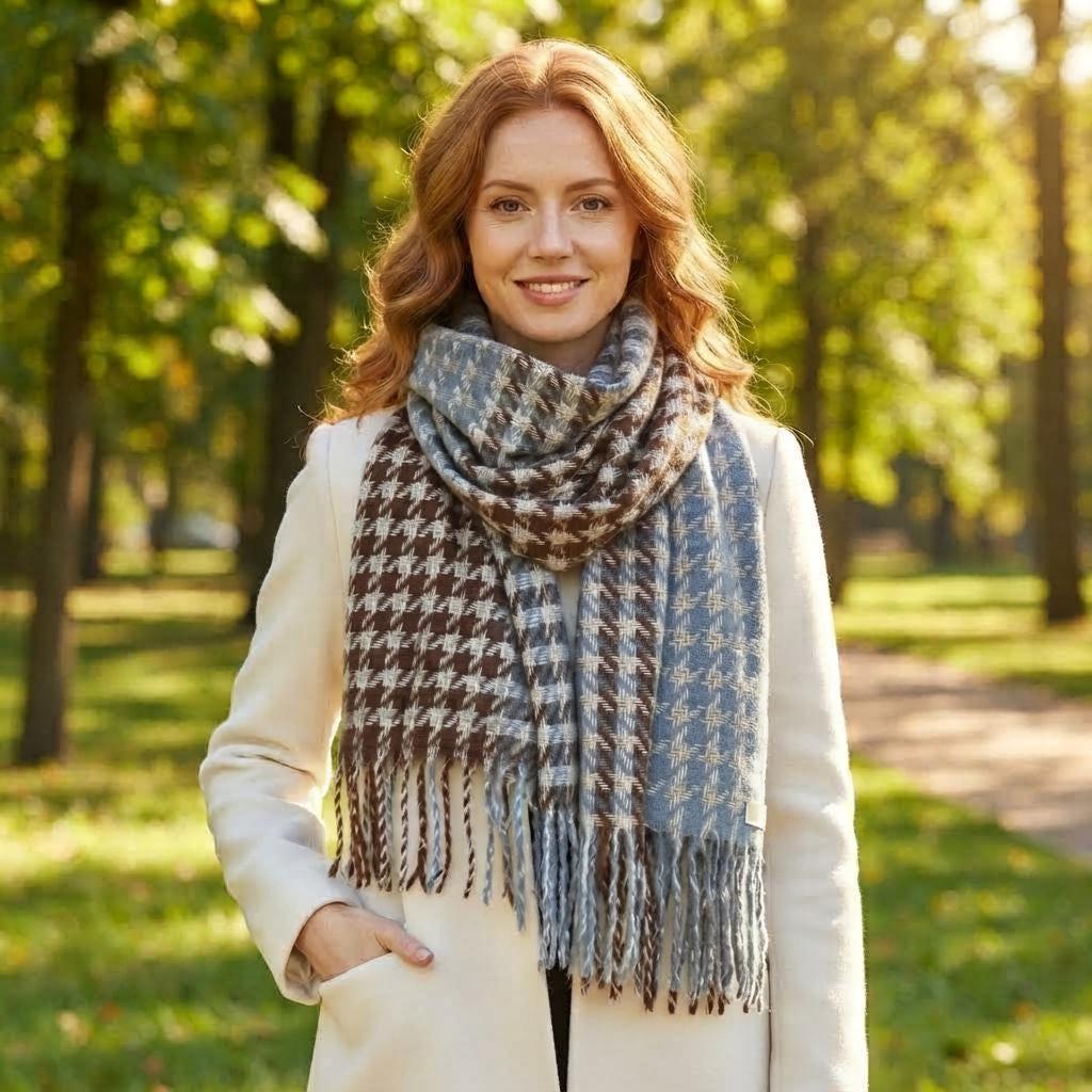 Winter Scarf, Unisex Wide Scarf, Blanket Shawl, Wrap