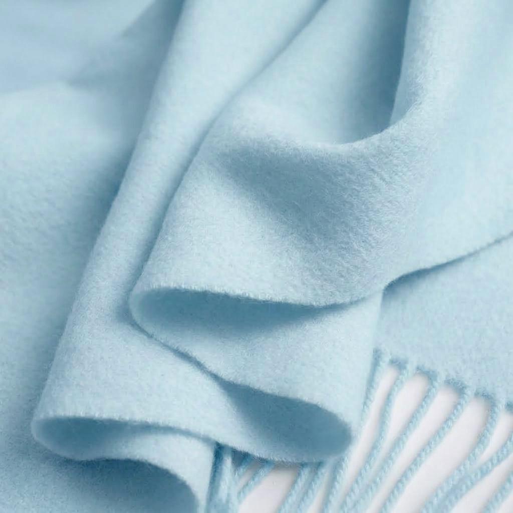 Light Aqua Blanket Shawl - Thick Pashmina - Super Soft Wrap