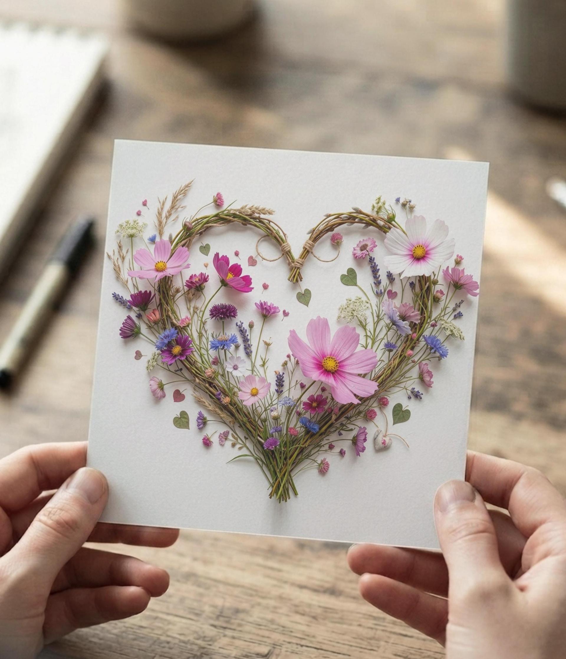 Flowers - Original Art Card - Single Card or Bulk 10 Pack of Gift Cards
