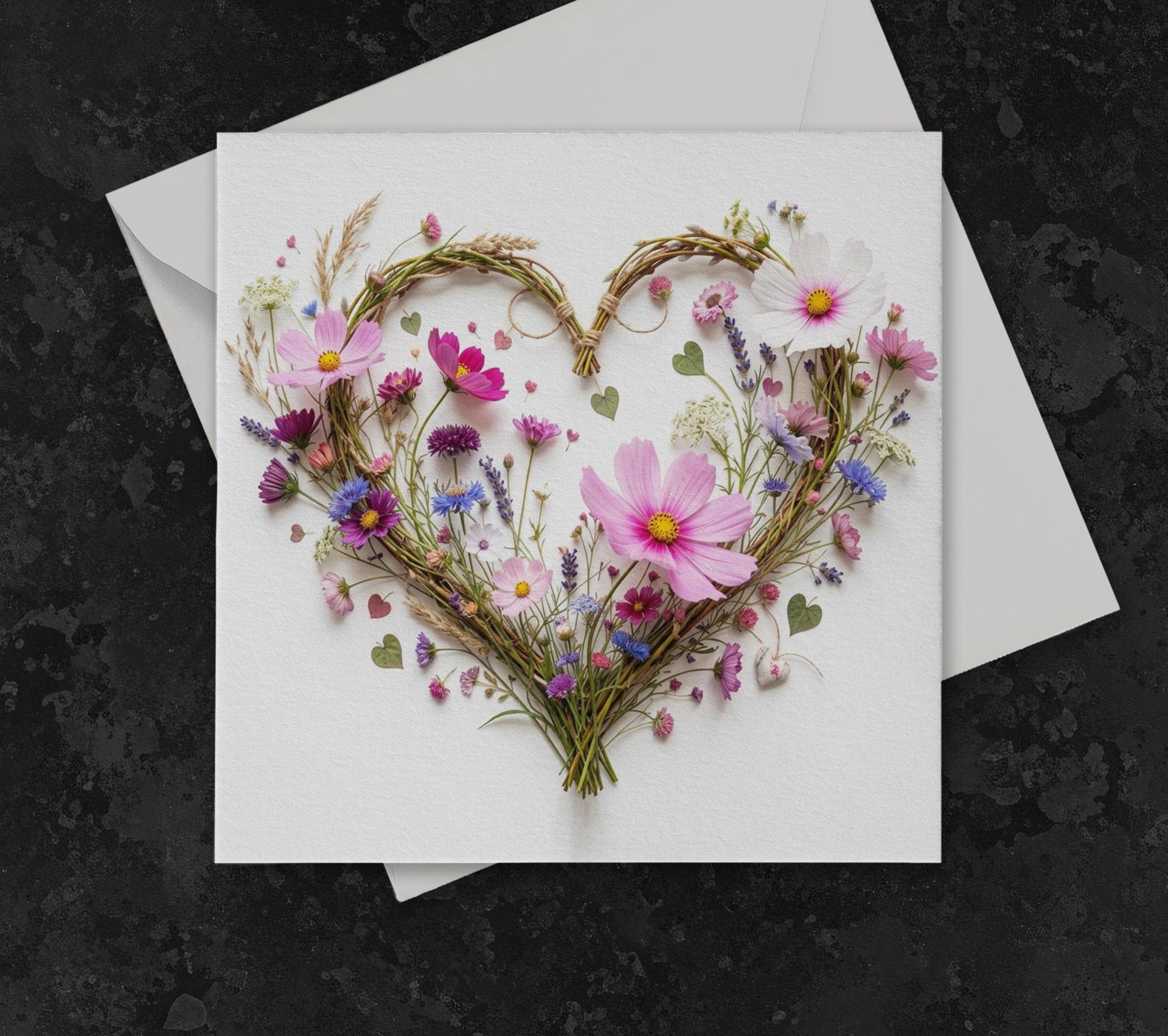 Flowers - Original Art Card - Single Card or Bulk 10 Pack of Gift Cards