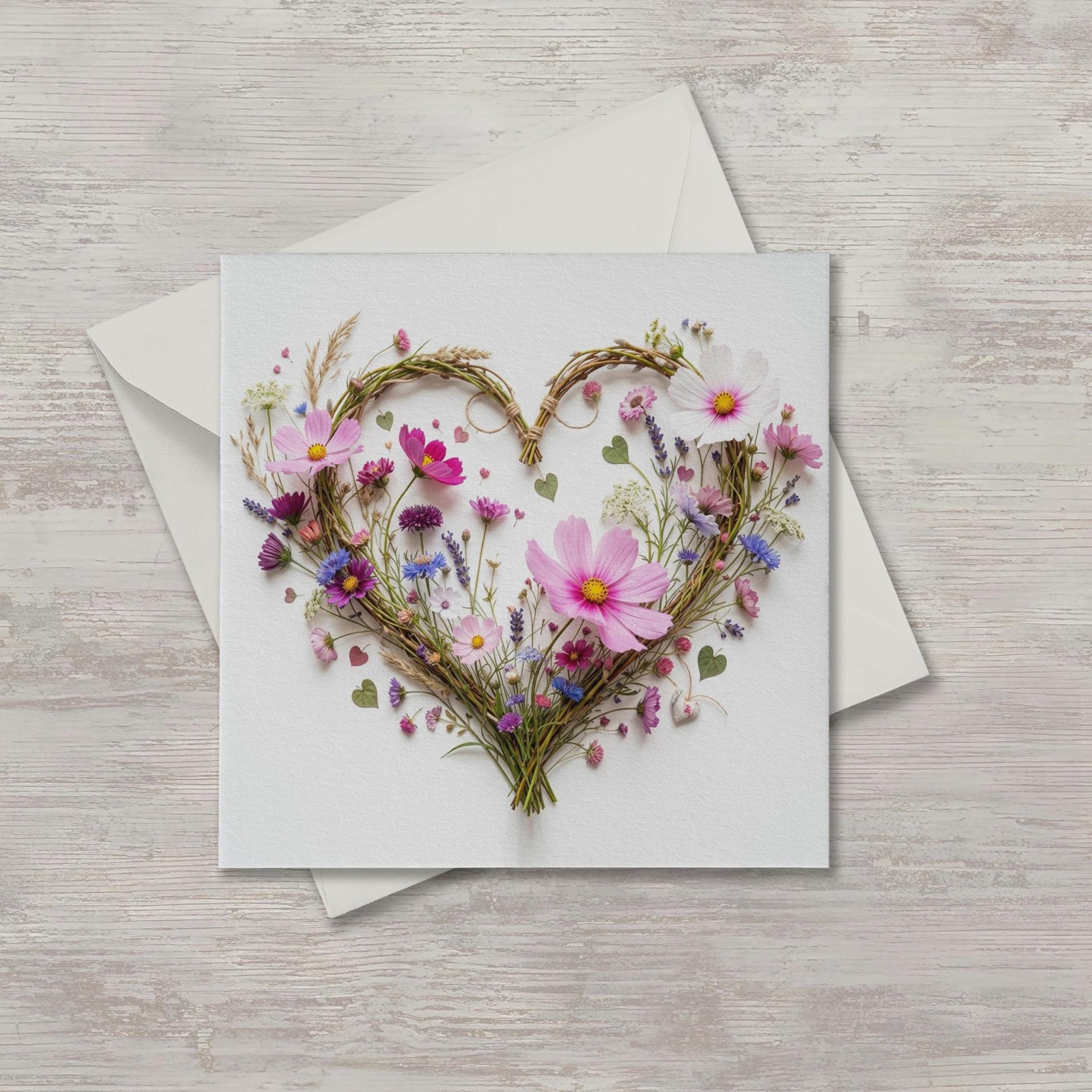 Flowers - Original Art Card - Single Card or Bulk 10 Pack of Gift Cards