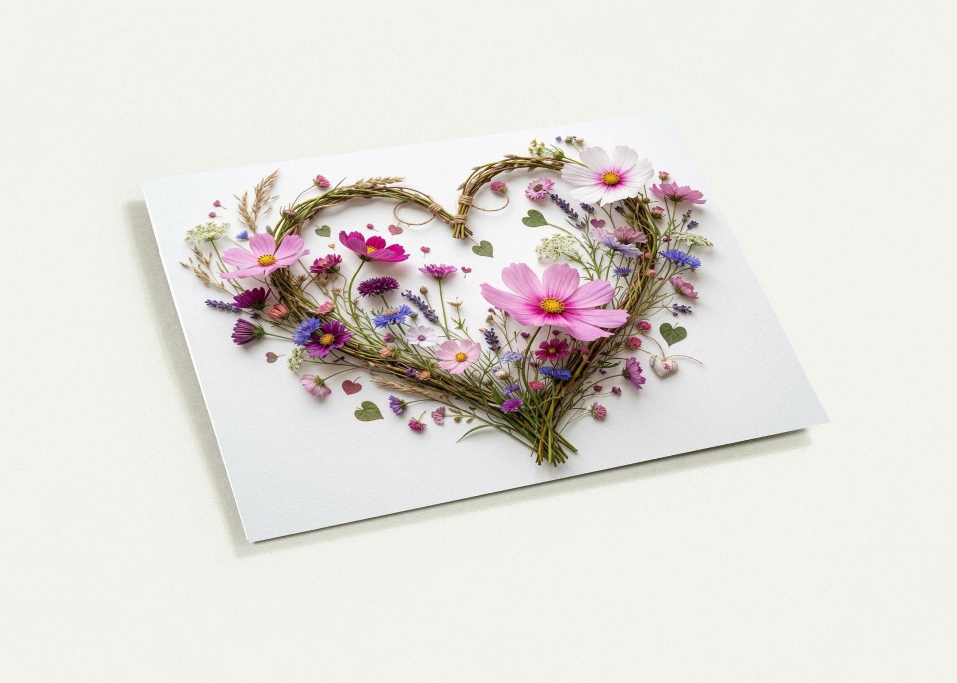 Flowers - Original Art Card - Single Card or Bulk 10 Pack of Gift Cards