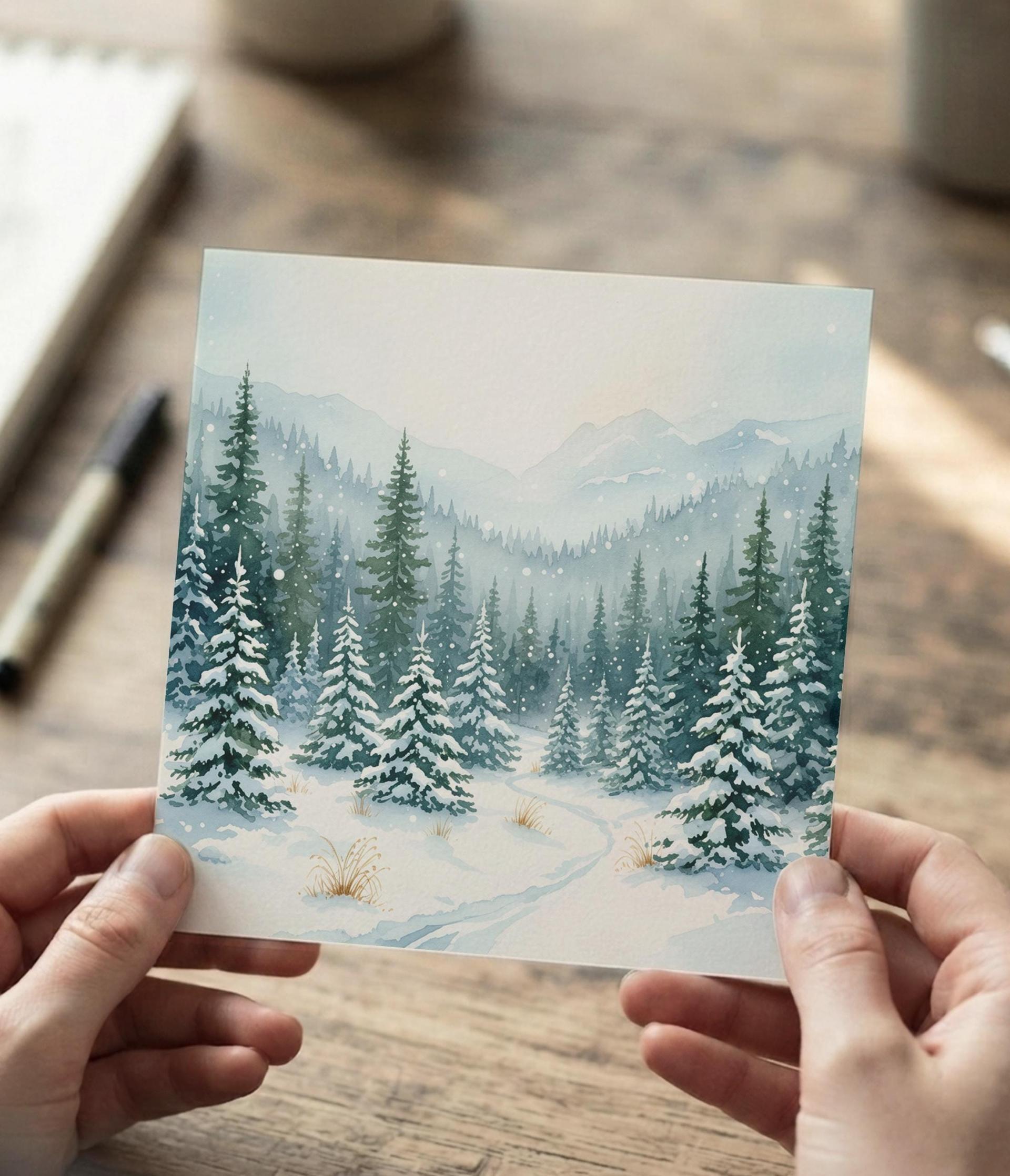 Christmas Gift Cards, Large Note Card, Money Card