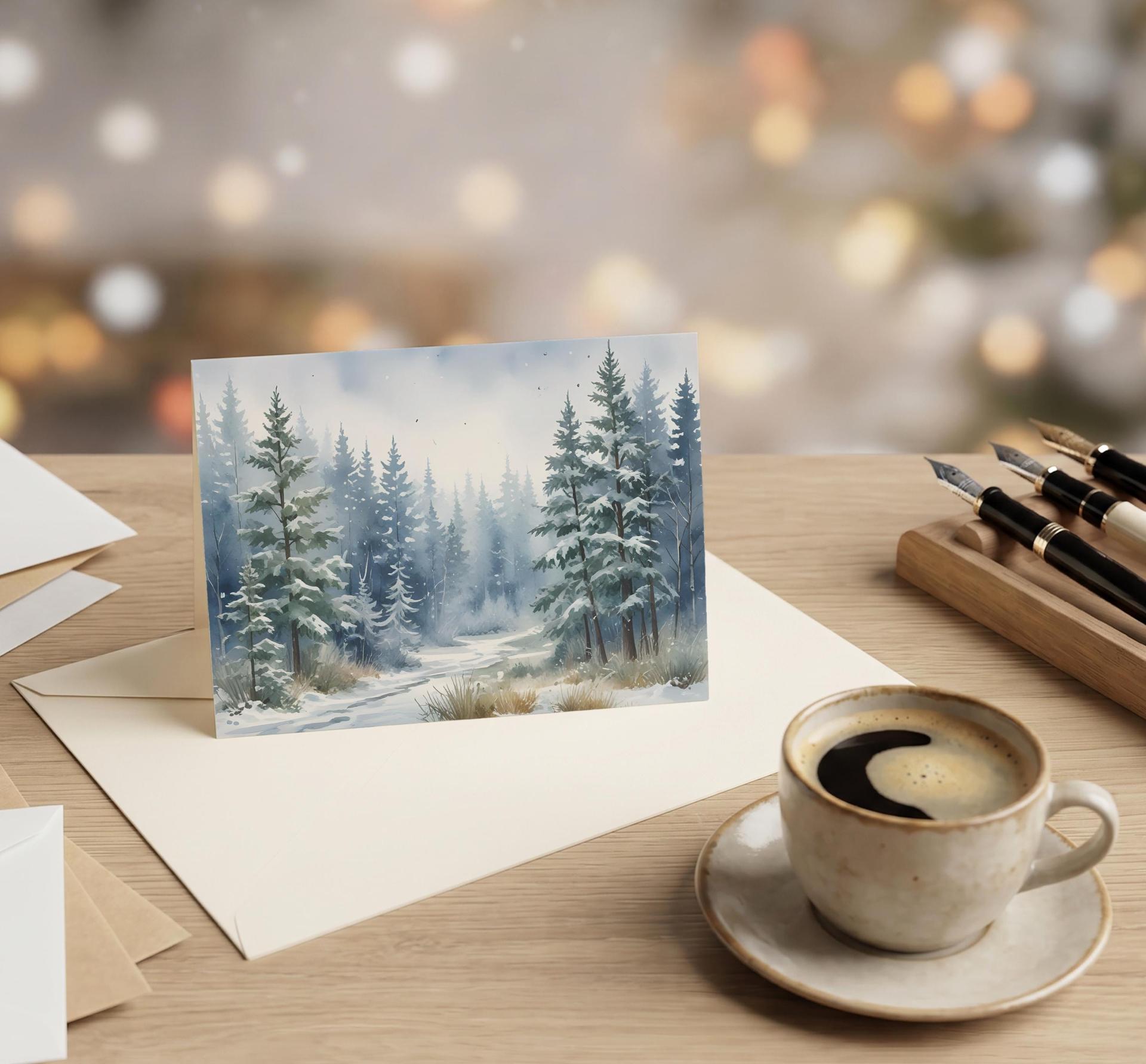 Christmas Gift Cards, Large Note Card, Money Card