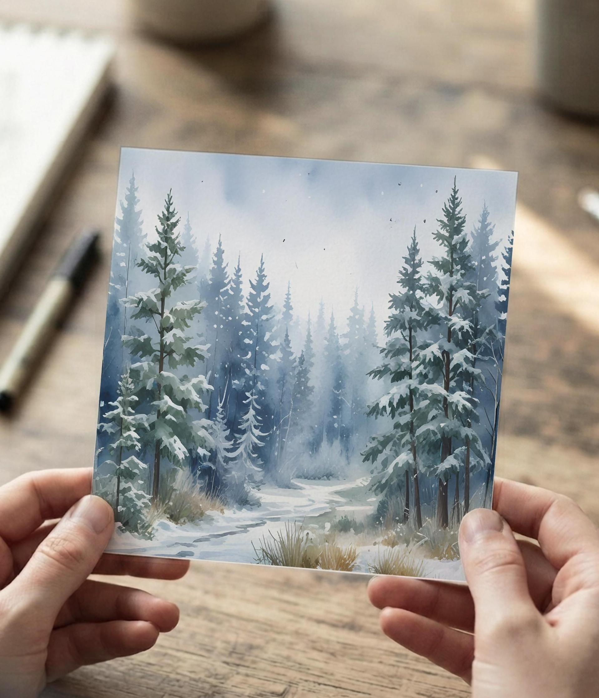 Christmas Gift Cards, Large Note Card, Money Card