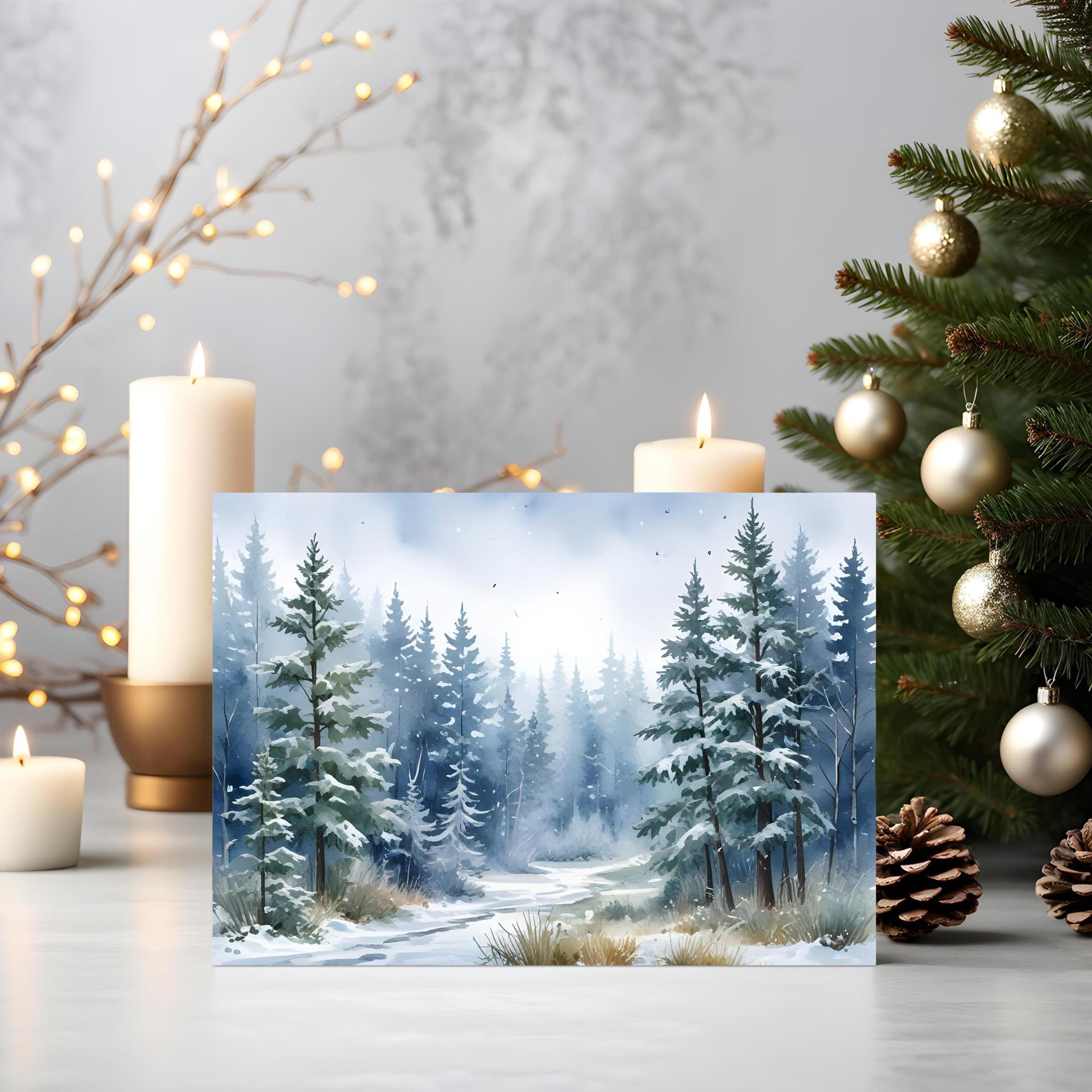 Christmas Gift Cards, Large Note Card, Money Card