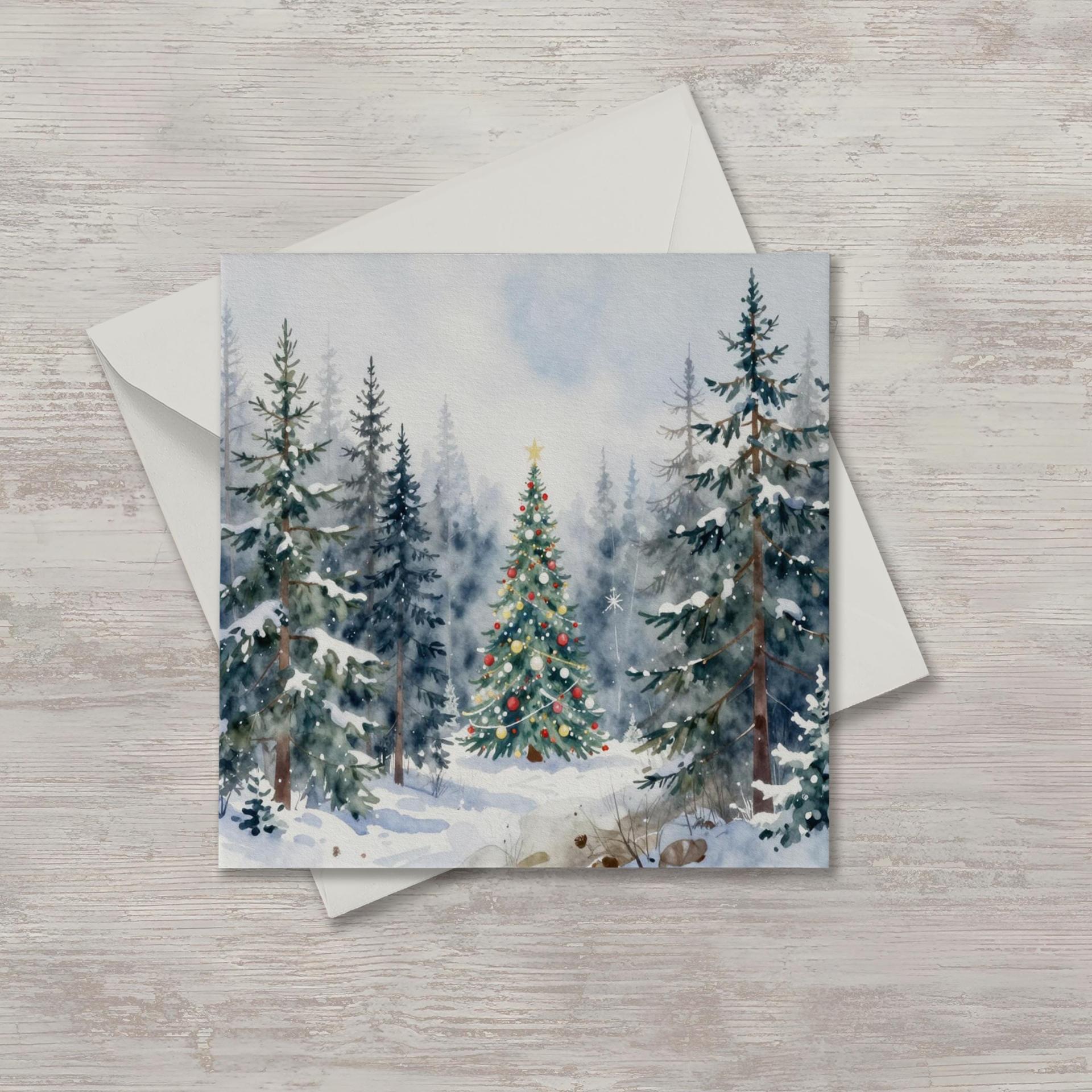 Christmas Gift Cards, Large Note Card, Money Card