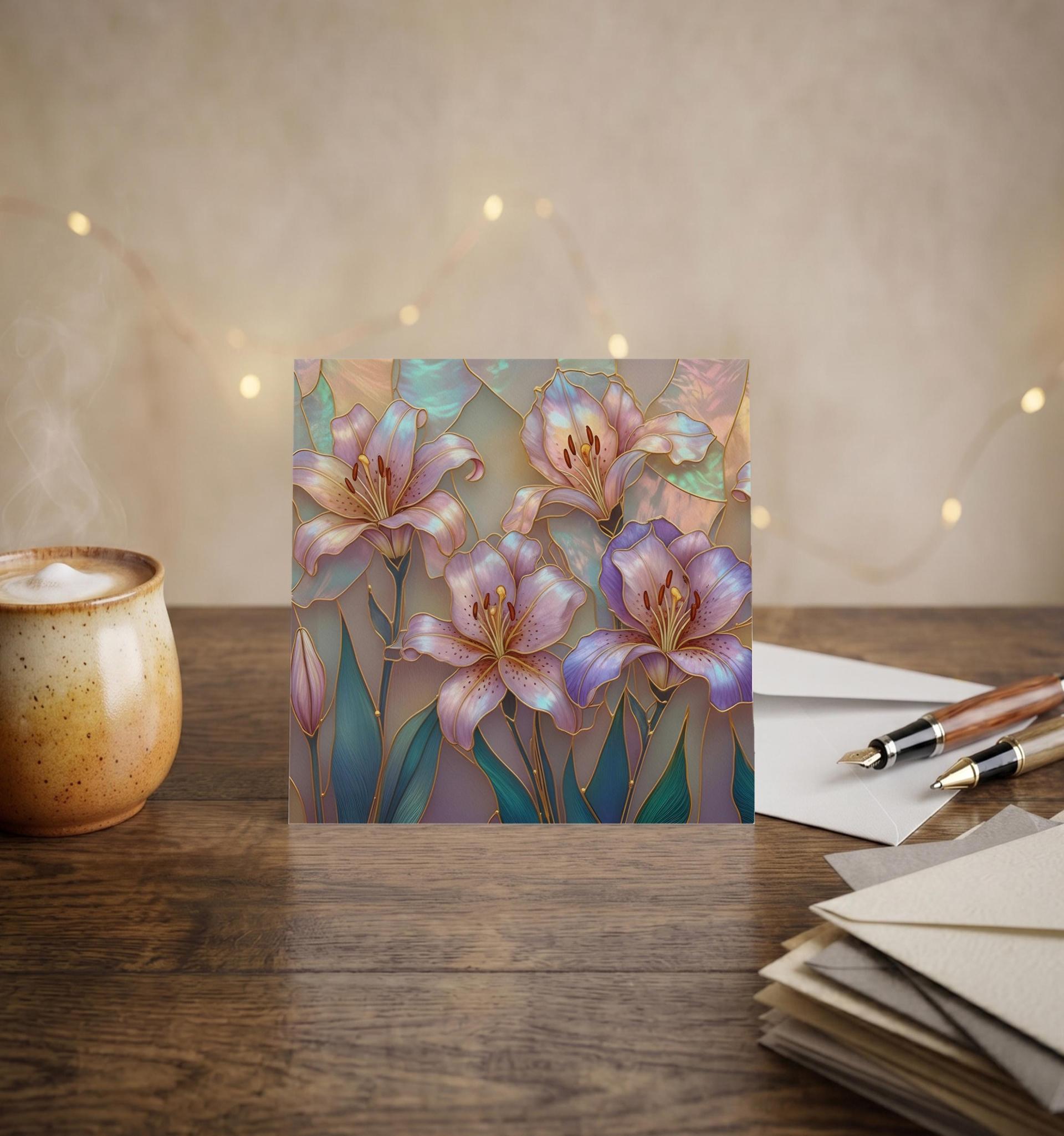 Flowers - Original Art Card - Single Card or Bulk 10 Pack of Gift Cards