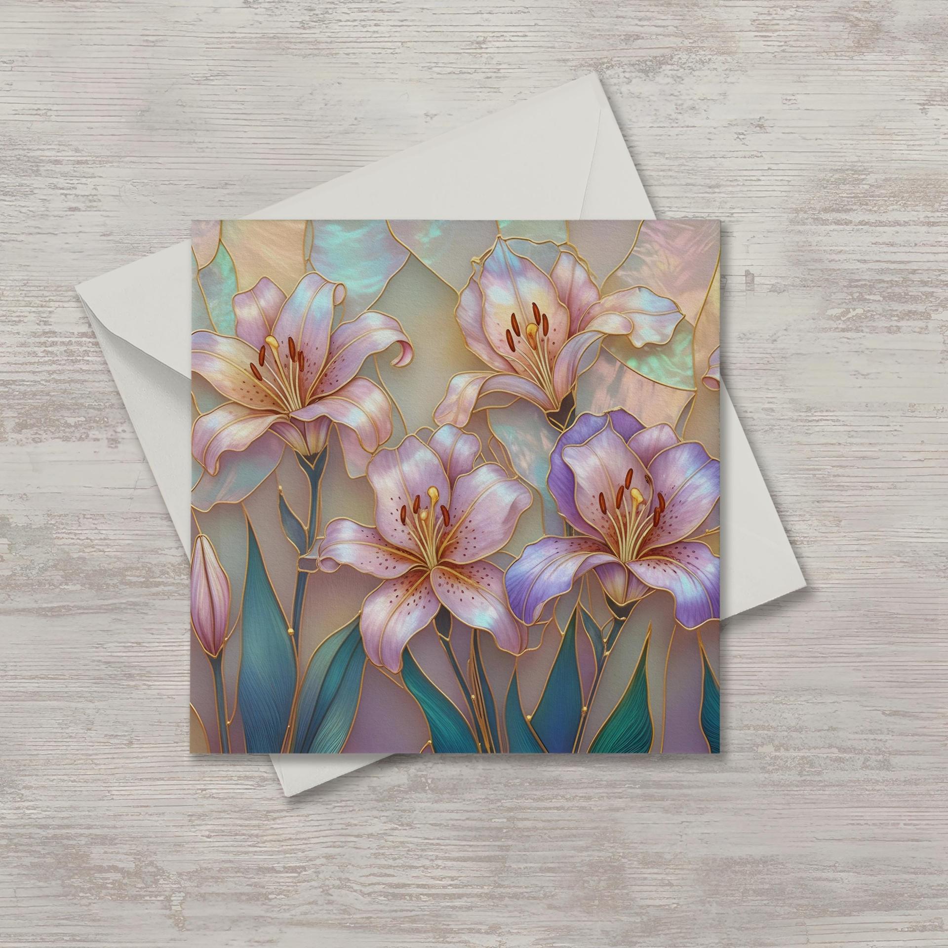 Flowers - Original Art Card - Single Card or Bulk 10 Pack of Gift Cards