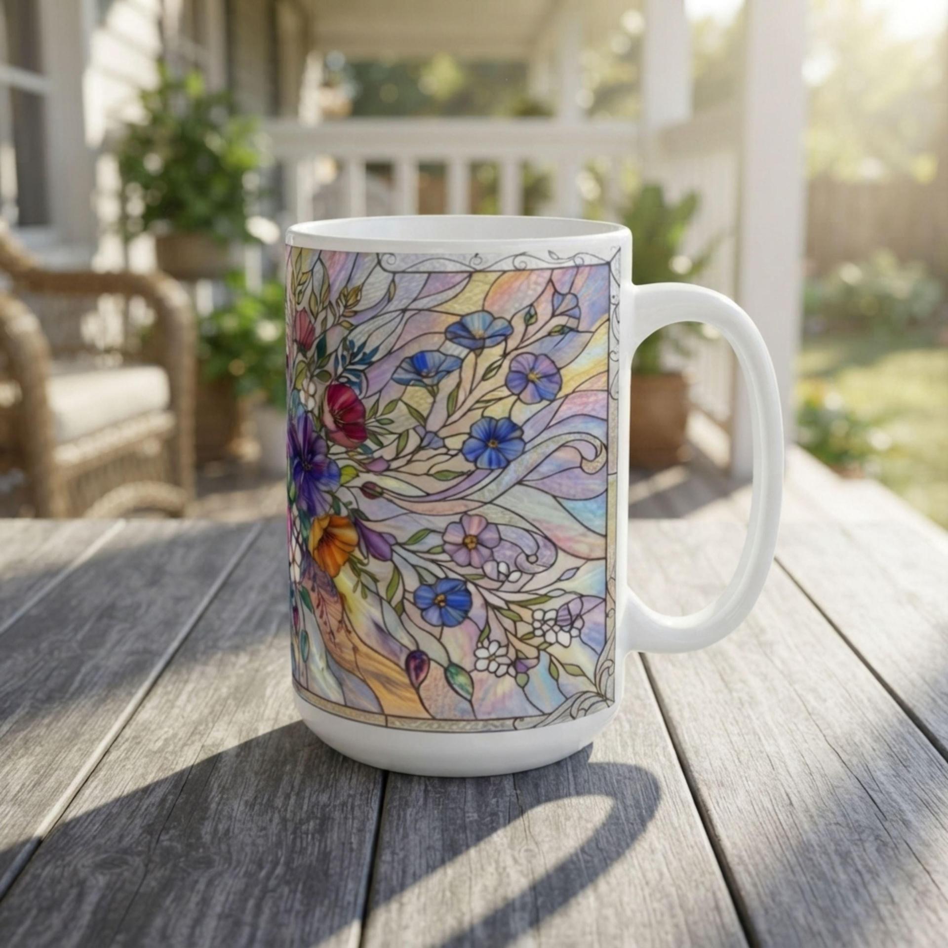 Floral Cups -  Large and Small Ceramic Mugs