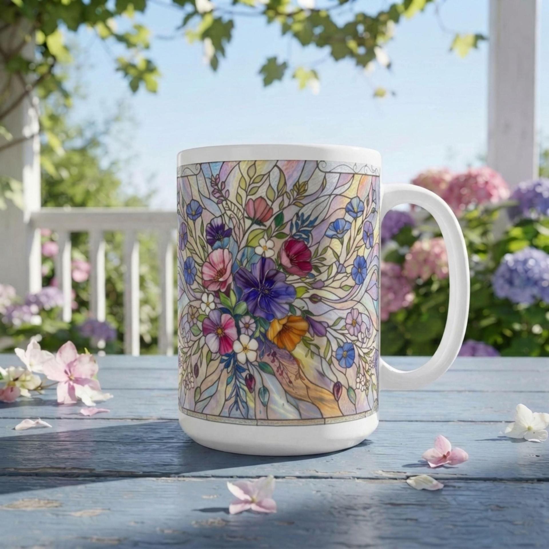Floral Cups -  Large and Small Ceramic Mugs