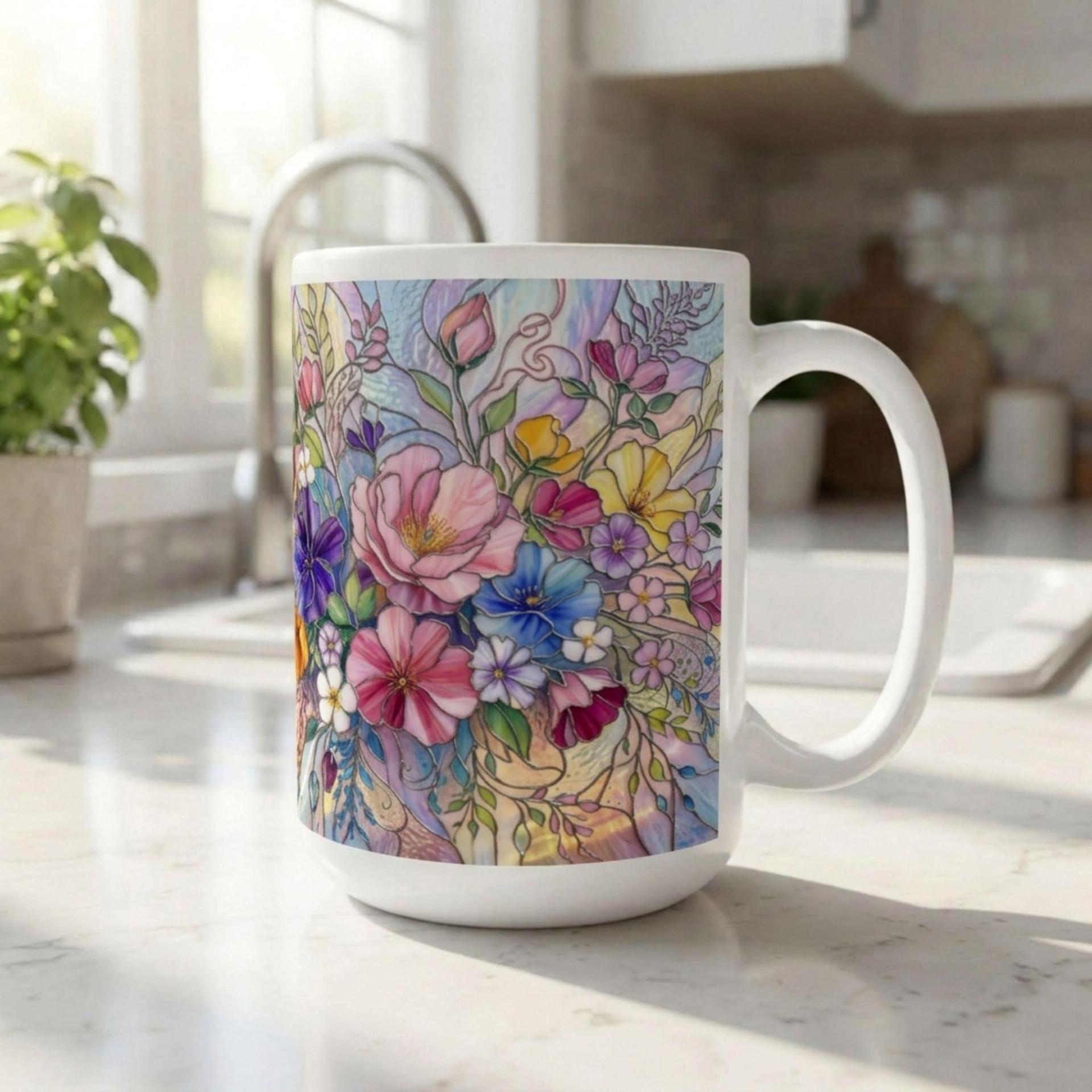 Floral Cups -  Large and Small Ceramic Mugs