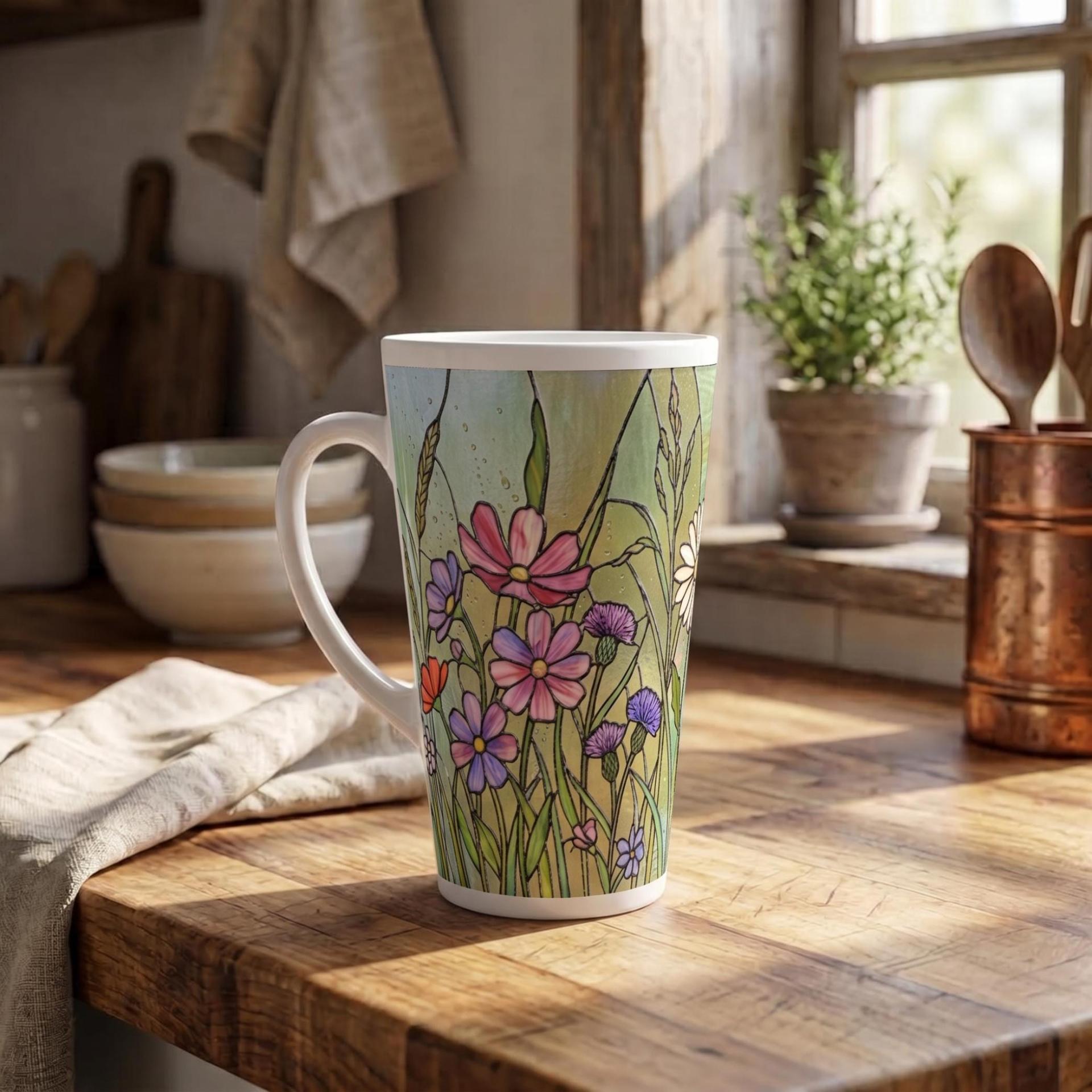 Latte 17oz Ceramic Mug - Coffee or Tea Cup, Extra Tall