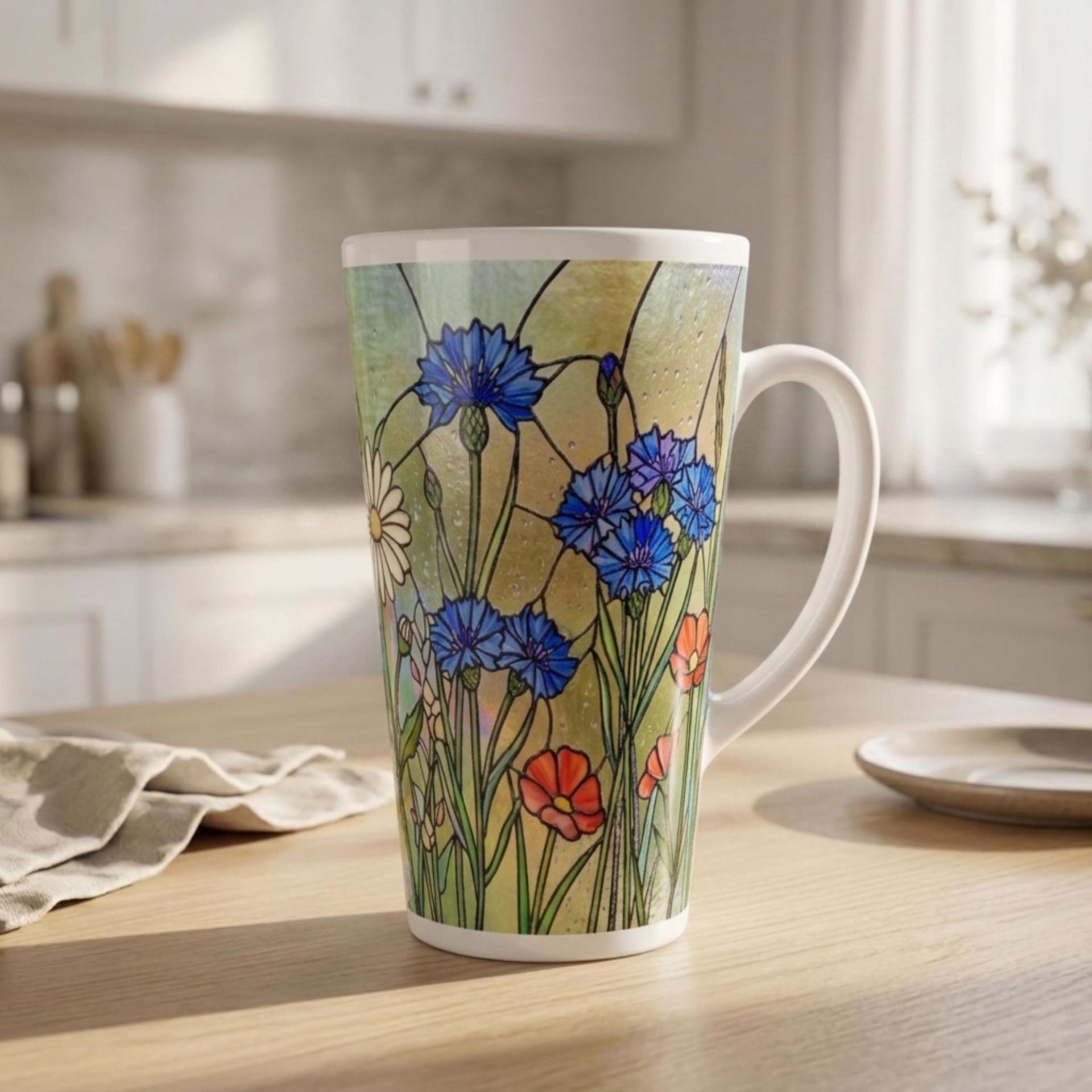 Latte 17oz Ceramic Mug - Coffee or Tea Cup, Extra Tall