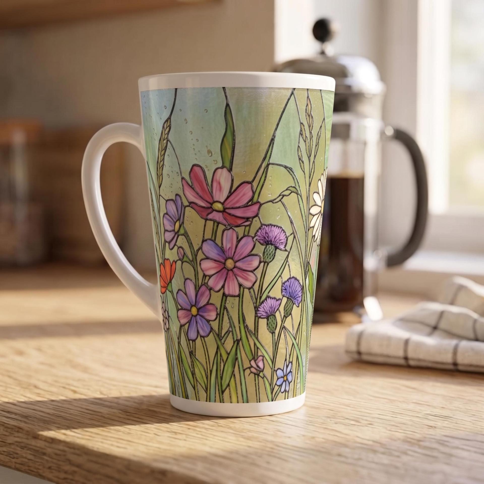 Latte 17oz Ceramic Mug - Coffee or Tea Cup, Extra Tall