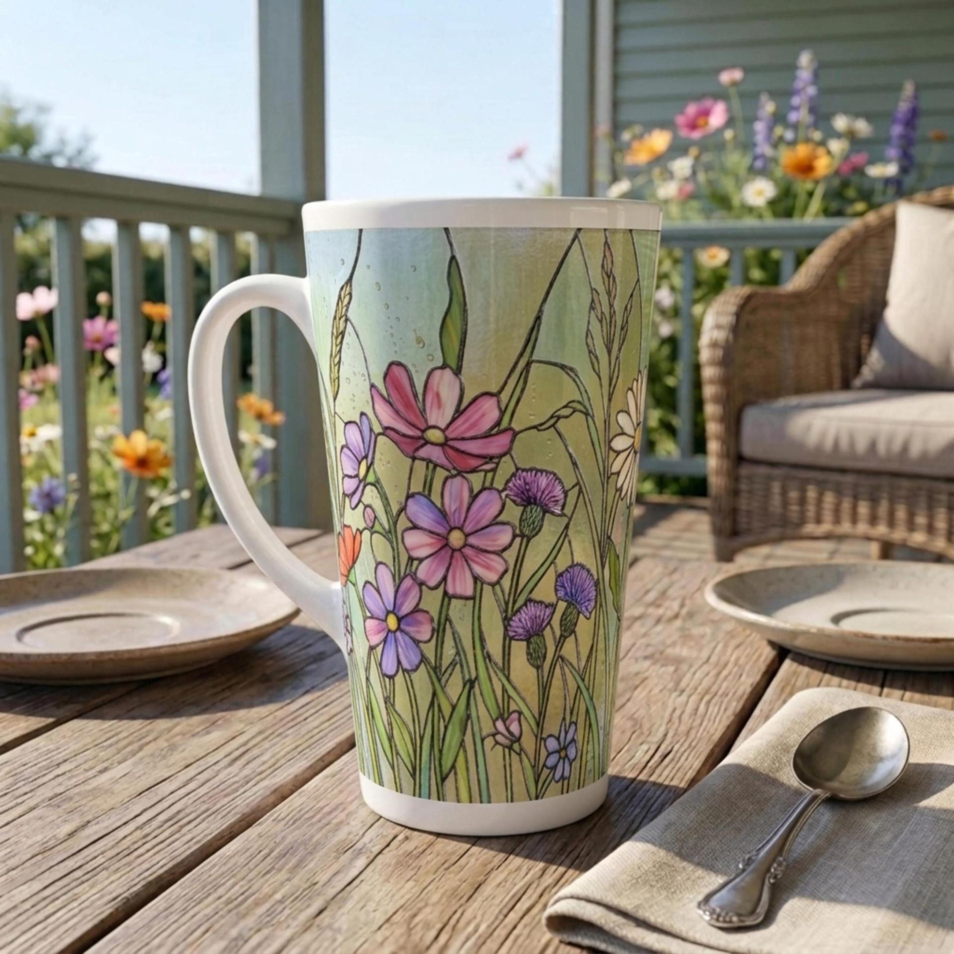 Latte 17oz Ceramic Mug - Coffee or Tea Cup, Extra Tall