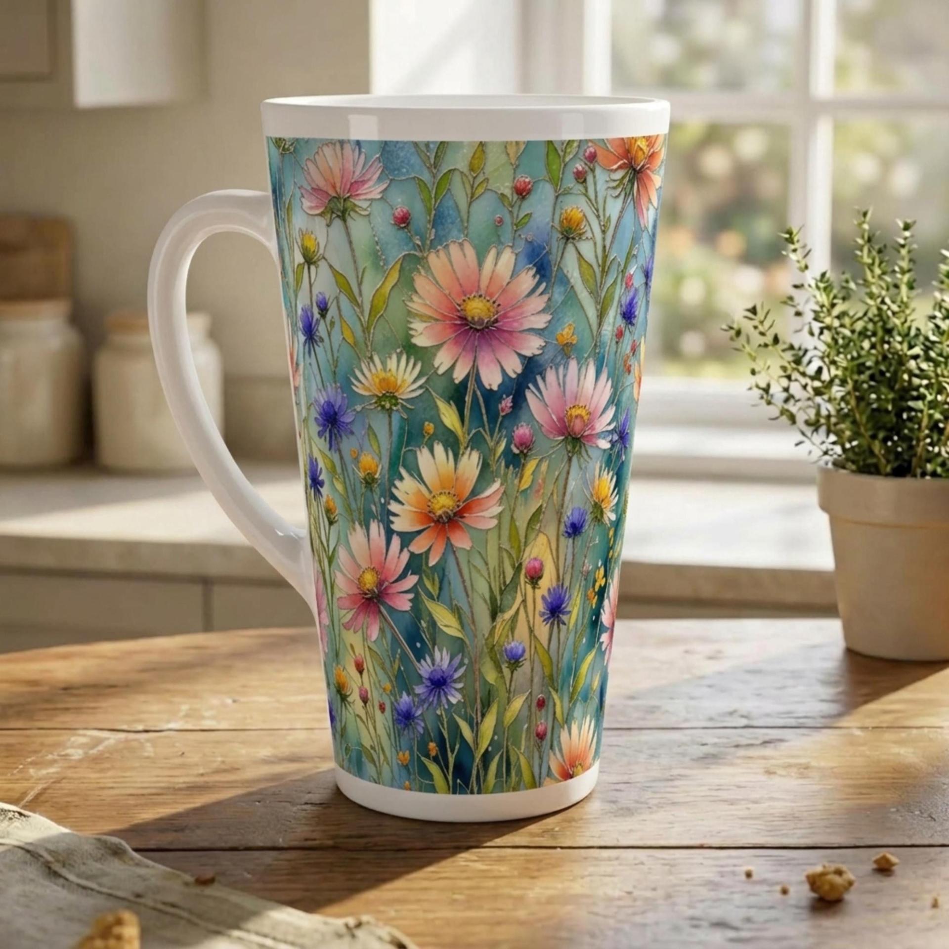 Latte 17oz Ceramic Mug - Coffee or Tea Cup, Extra Tall