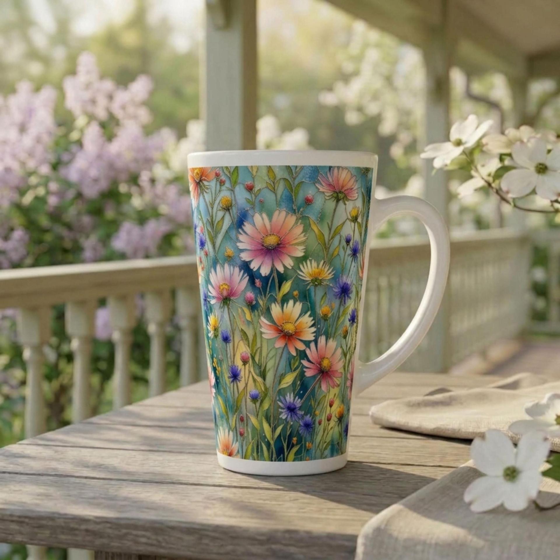 Latte 17oz Ceramic Mug - Coffee or Tea Cup, Extra Tall