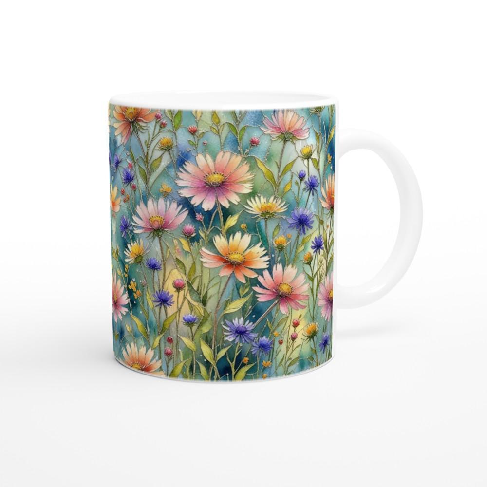 Floral Cups -  Large and Small Ceramic Mugs