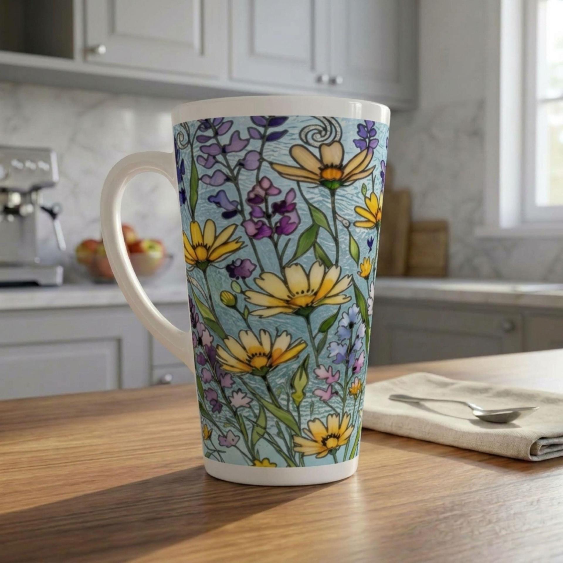 Latte 17oz Ceramic Mug - Coffee or Tea Cup, Extra Tall