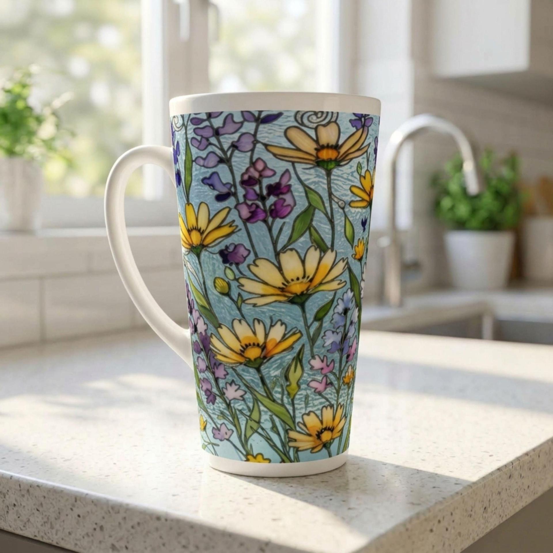 Latte 17oz Ceramic Mug - Coffee or Tea Cup, Extra Tall