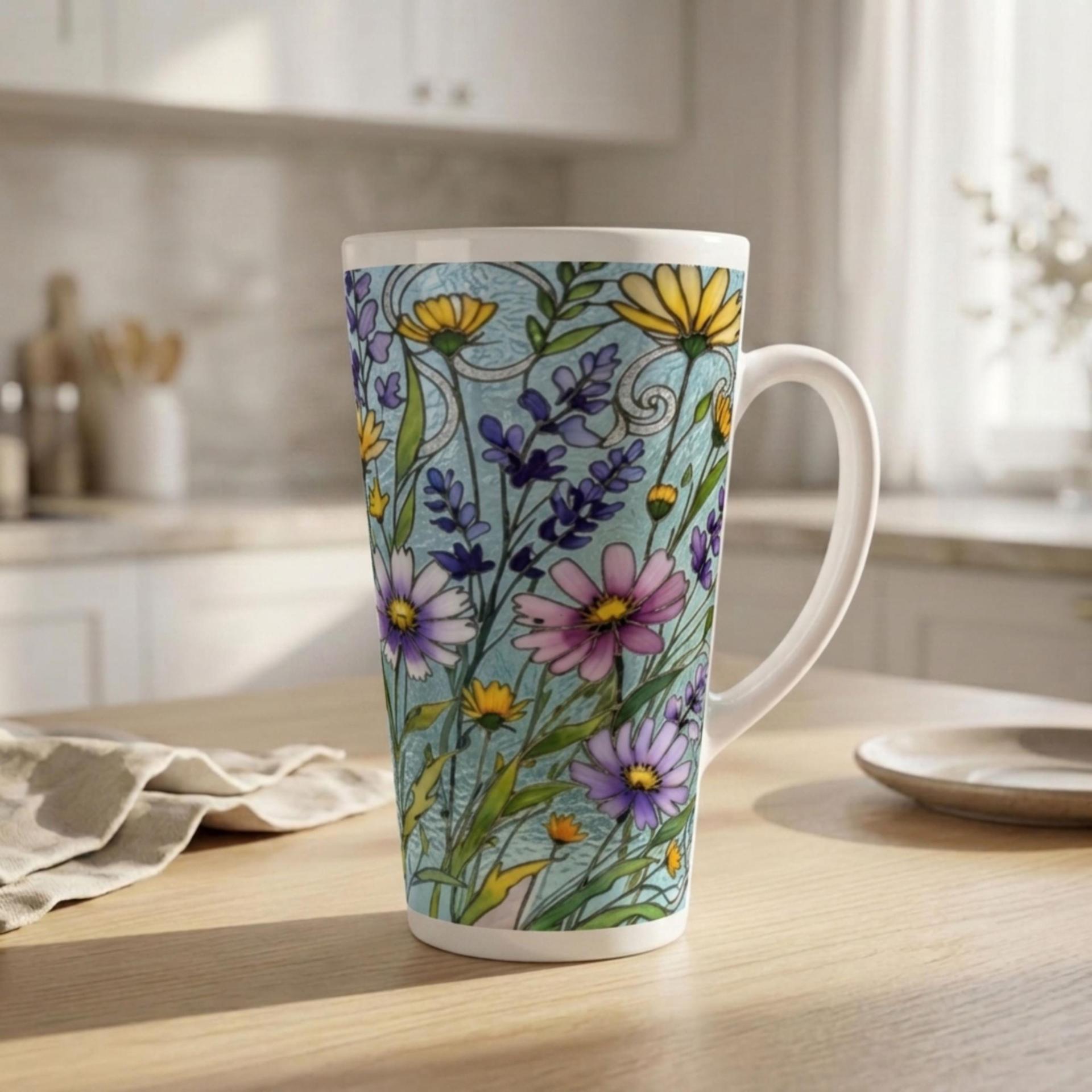 Latte 17oz Ceramic Mug - Coffee or Tea Cup, Extra Tall