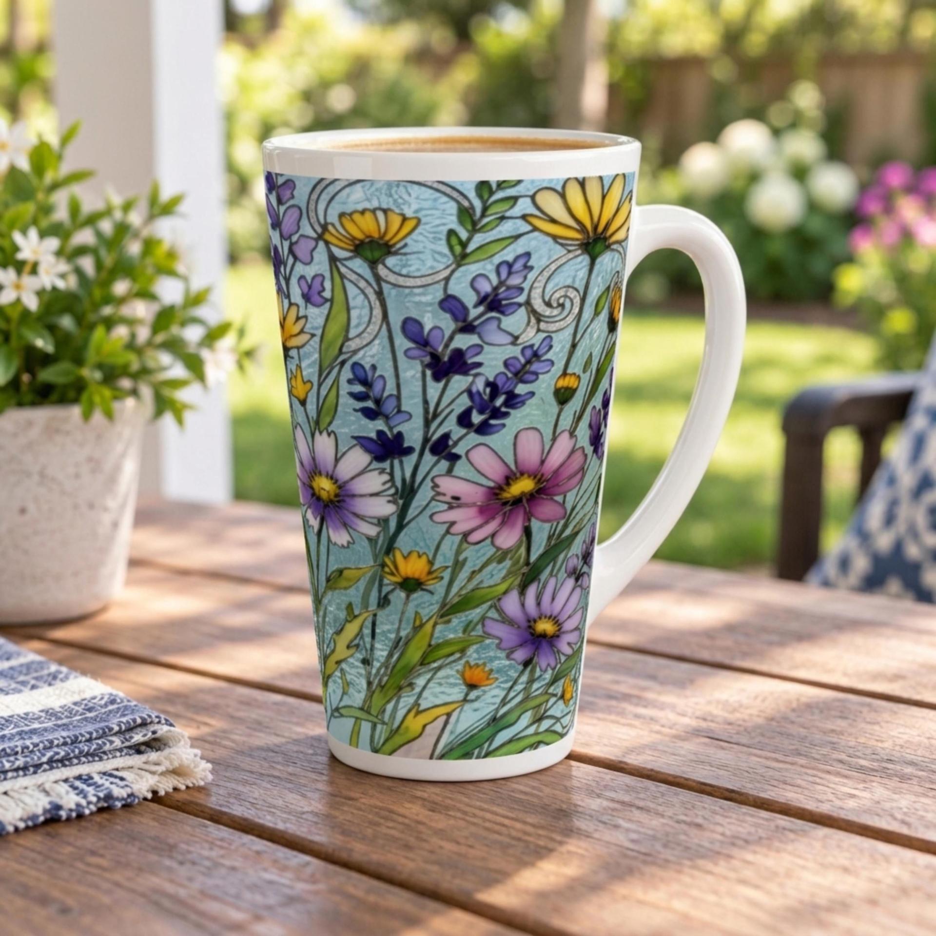 Latte 17oz Ceramic Mug - Coffee or Tea Cup, Extra Tall