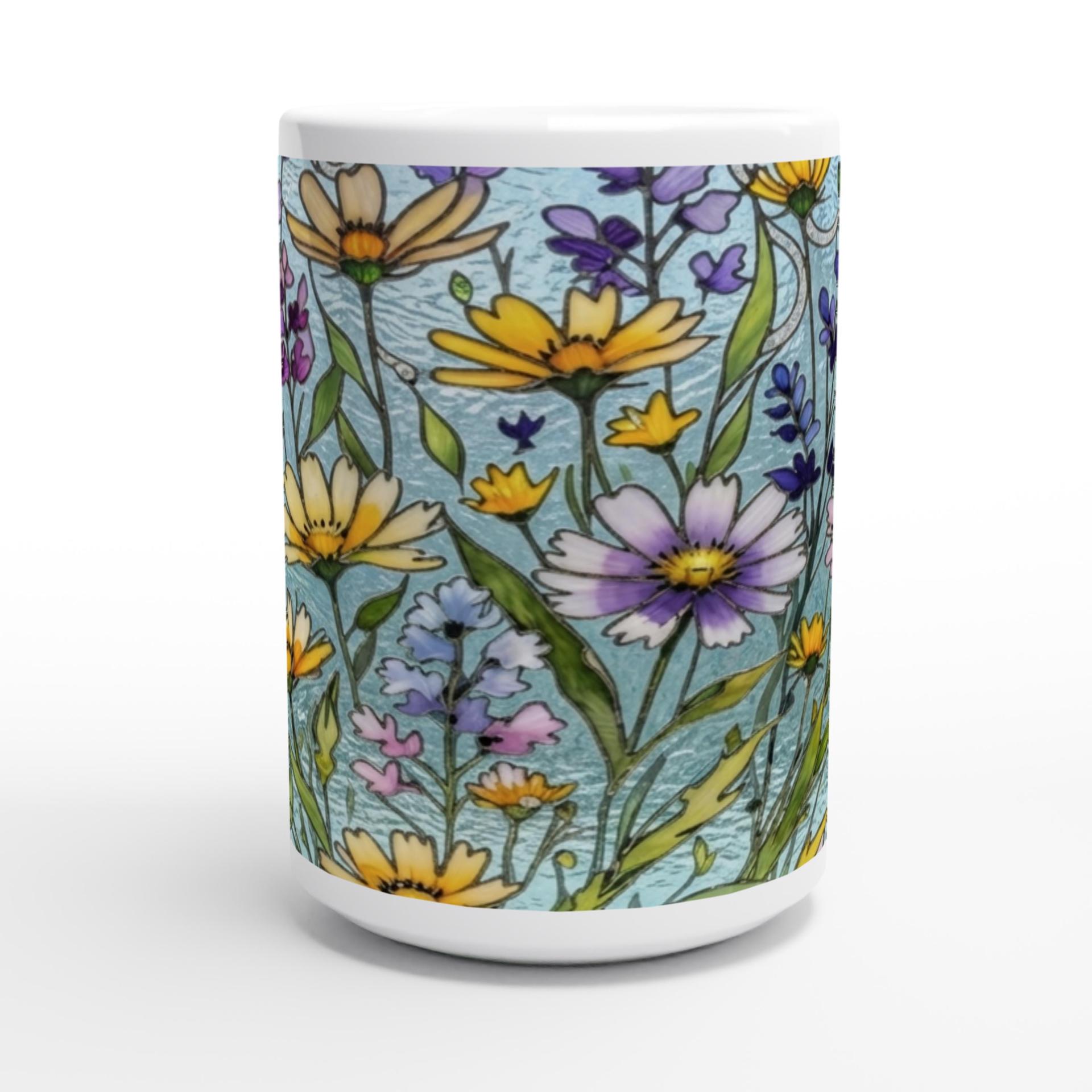 Floral Cups -  Large and Small Ceramic Mugs