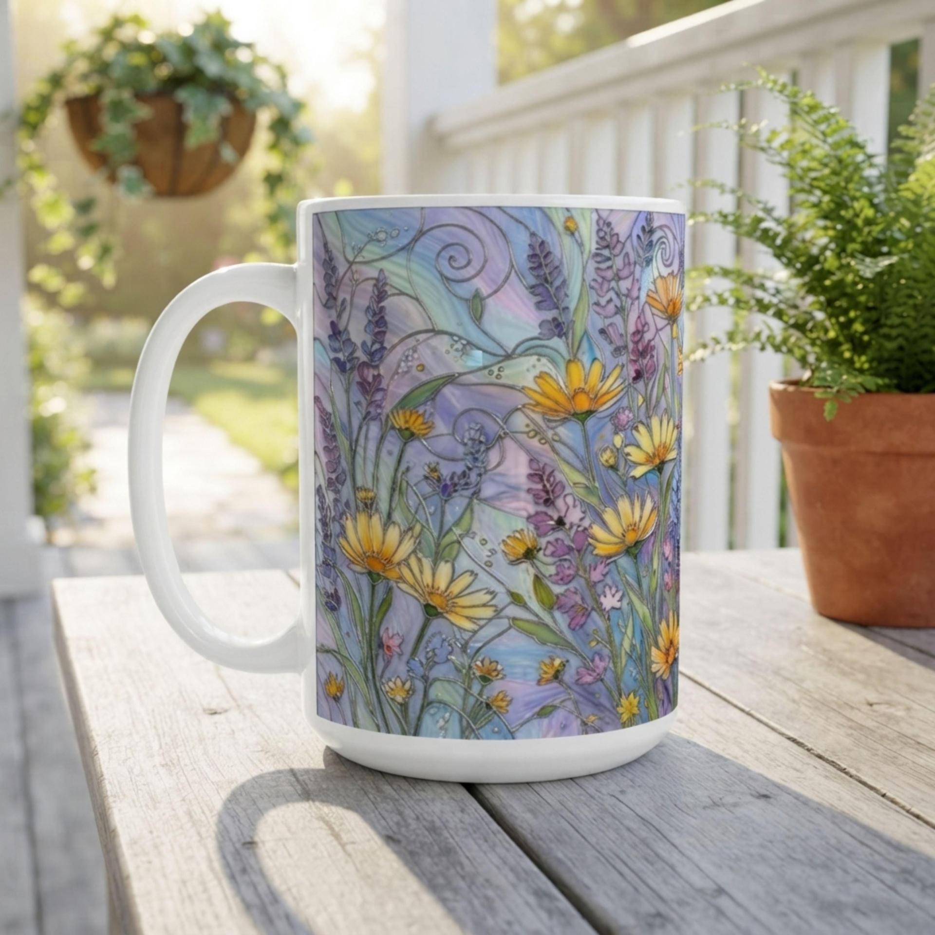 Floral Cups -  Large and Small Ceramic Mugs