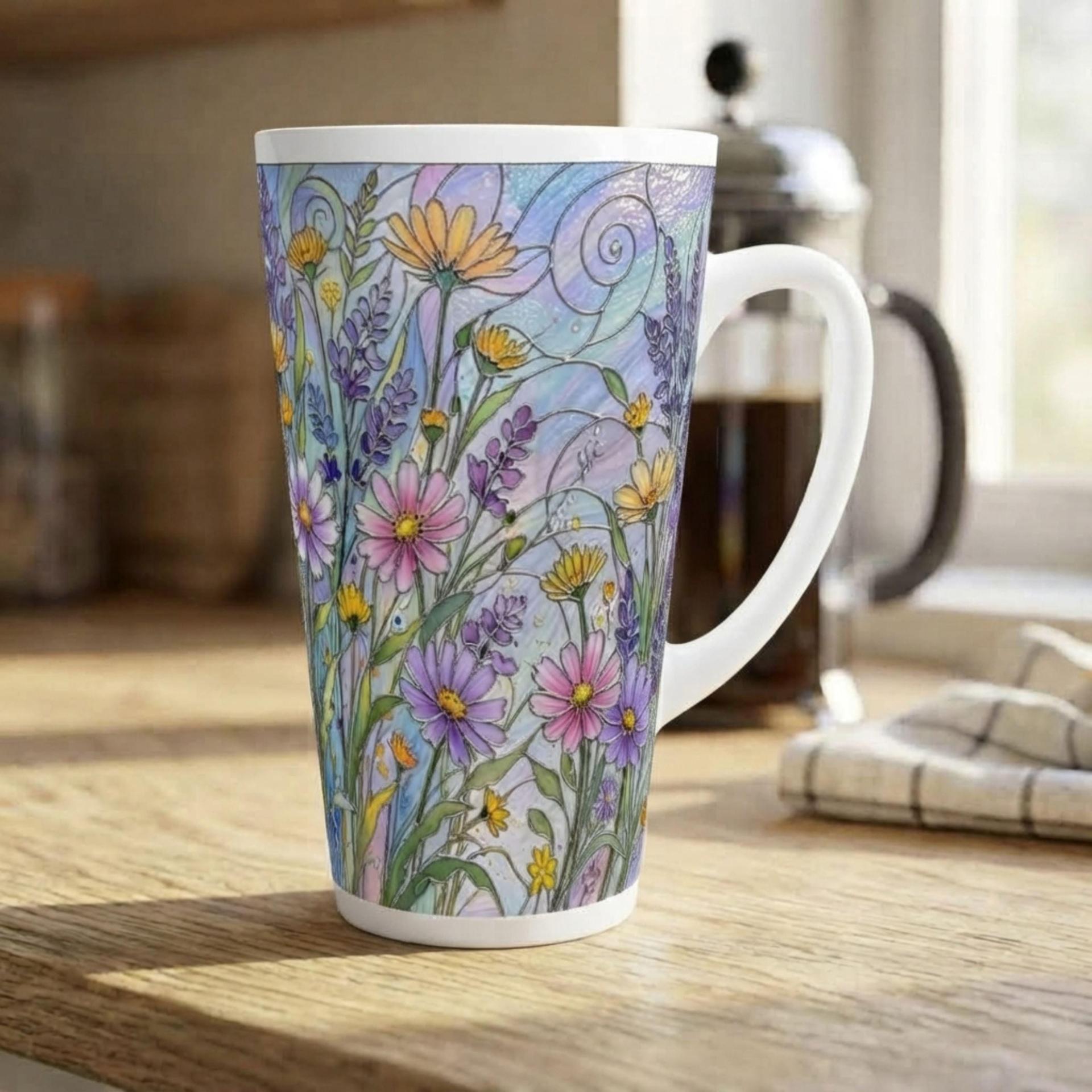 Latte 17oz Ceramic Mug - Coffee or Tea Cup, Extra Tall