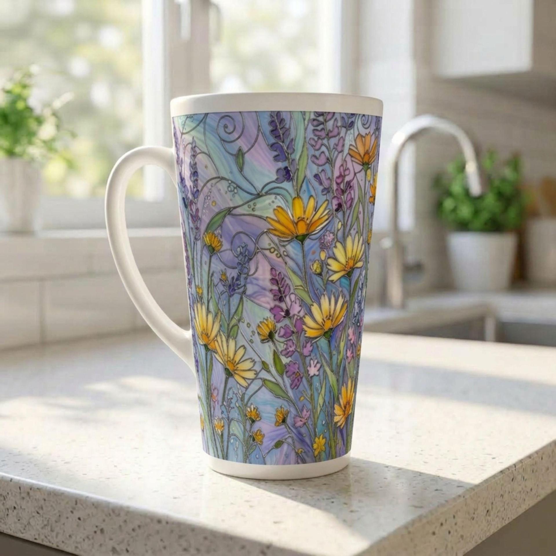 Latte 17oz Ceramic Mug - Coffee or Tea Cup, Extra Tall