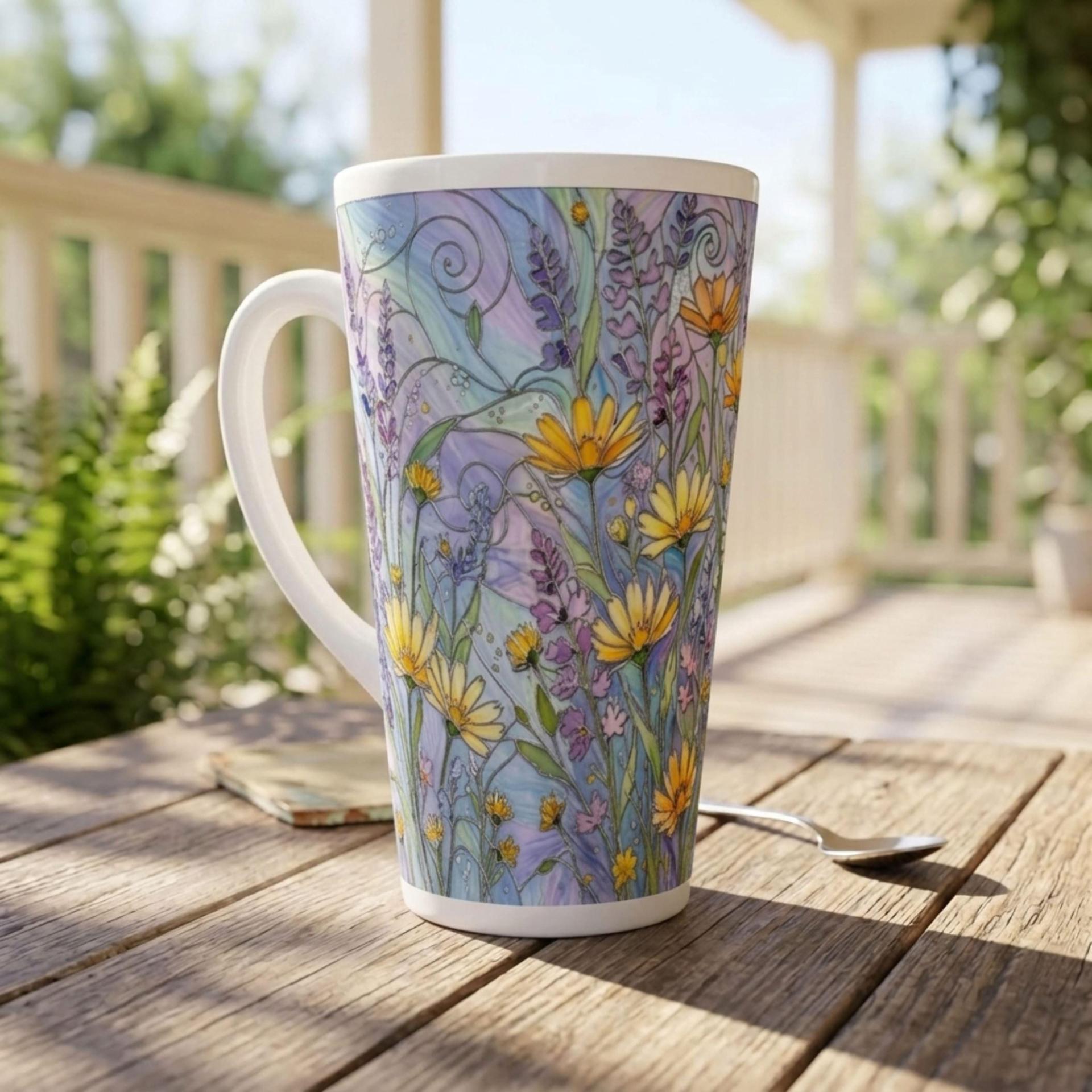 Latte 17oz Ceramic Mug - Coffee or Tea Cup, Extra Tall