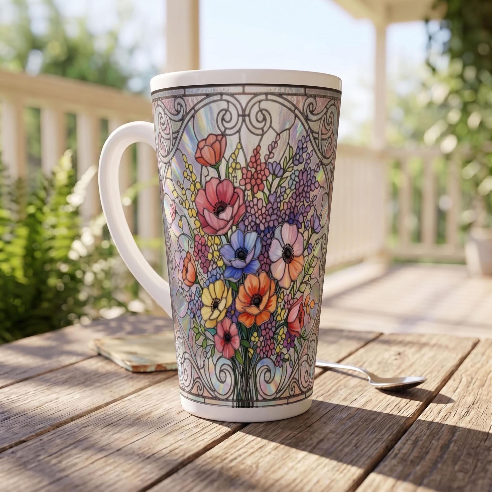 Latte 17oz Ceramic Mug - Coffee or Tea Cup, Extra Tall