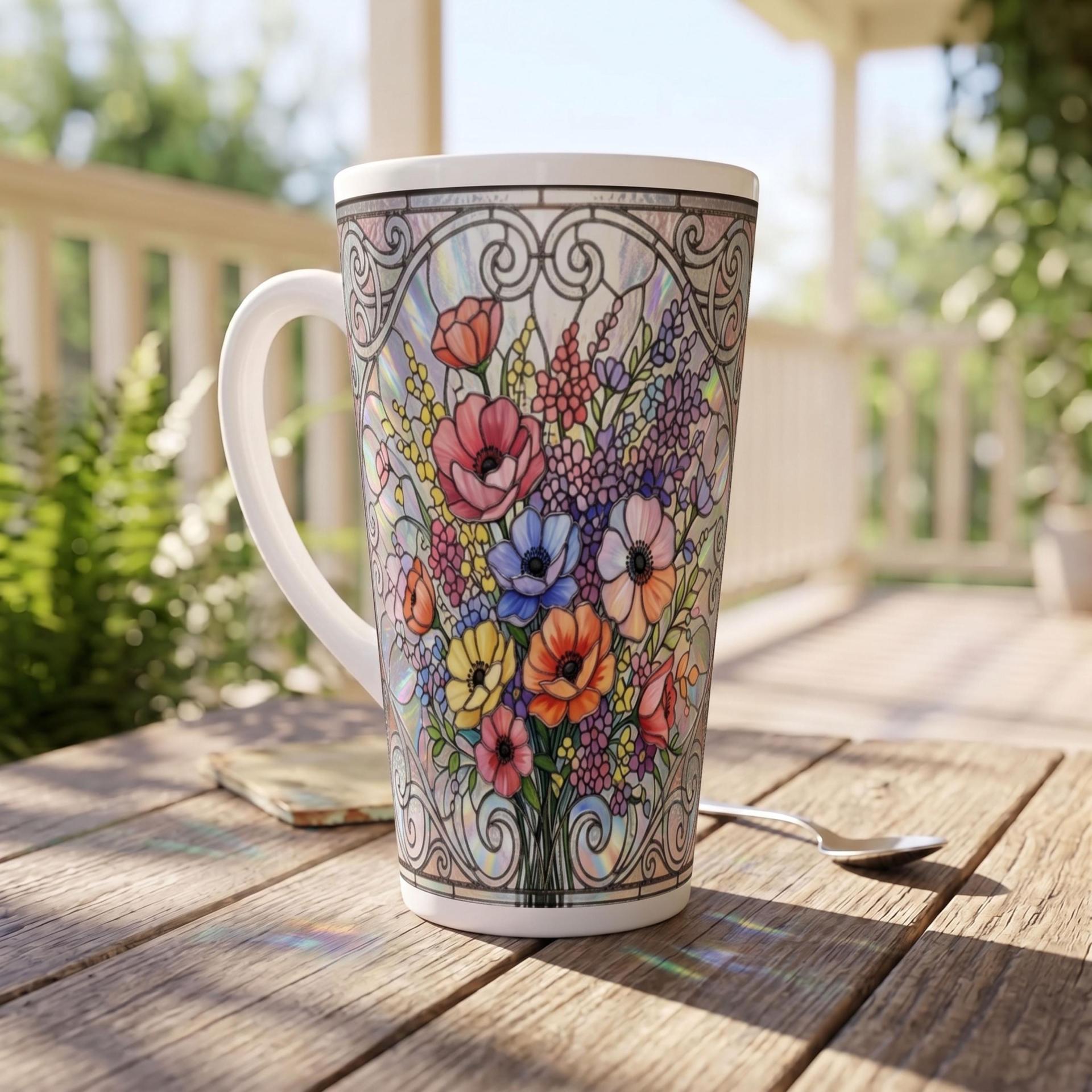 Latte 17oz Ceramic Mug - Coffee or Tea Cup, Extra Tall