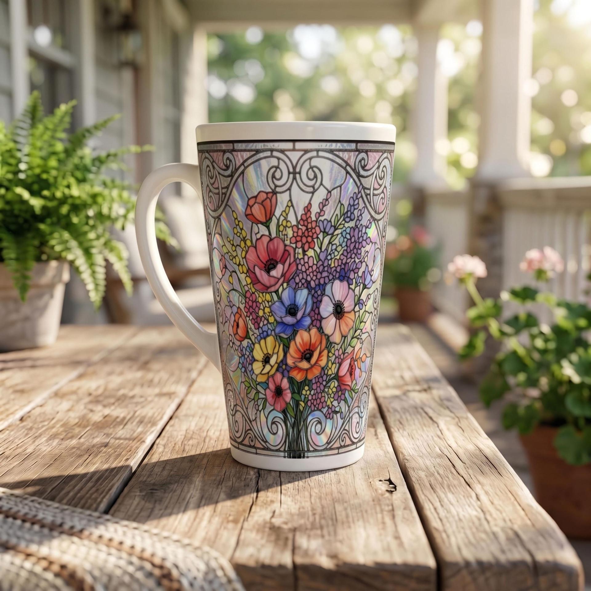 Latte 17oz Ceramic Mug - Coffee or Tea Cup, Extra Tall