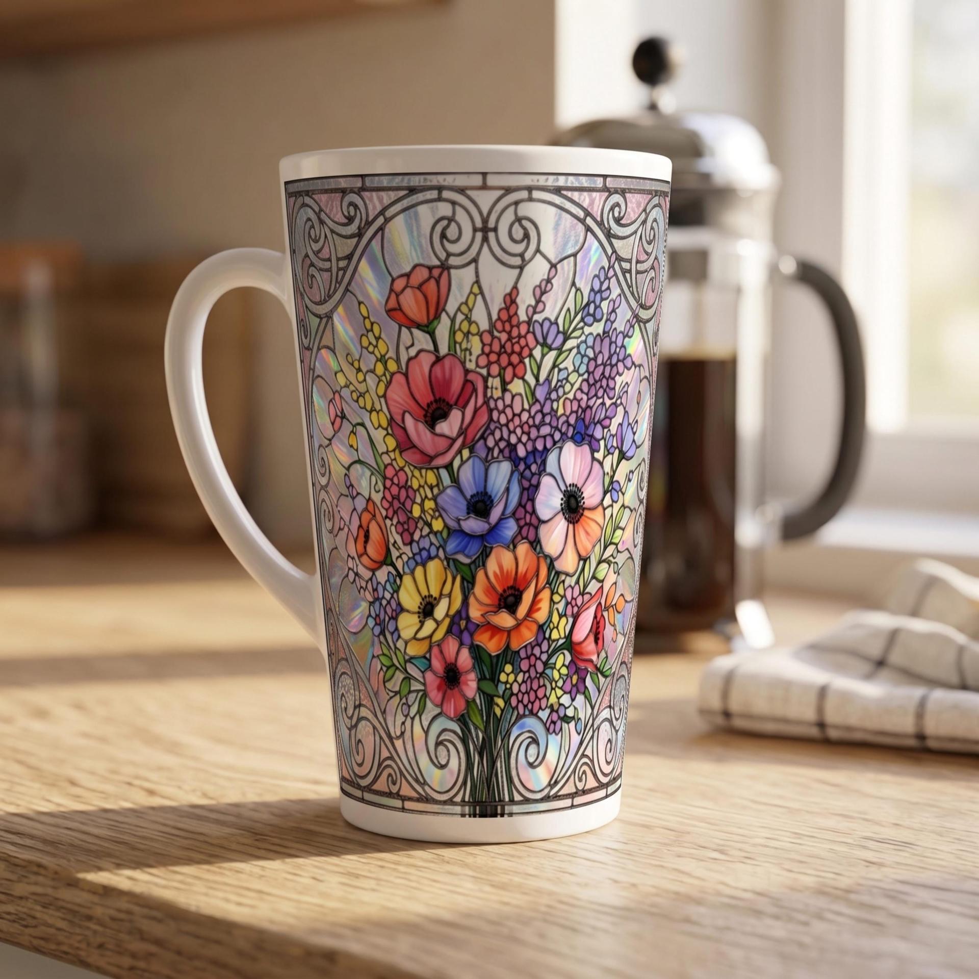 Latte 17oz Ceramic Mug - Coffee or Tea Cup, Extra Tall
