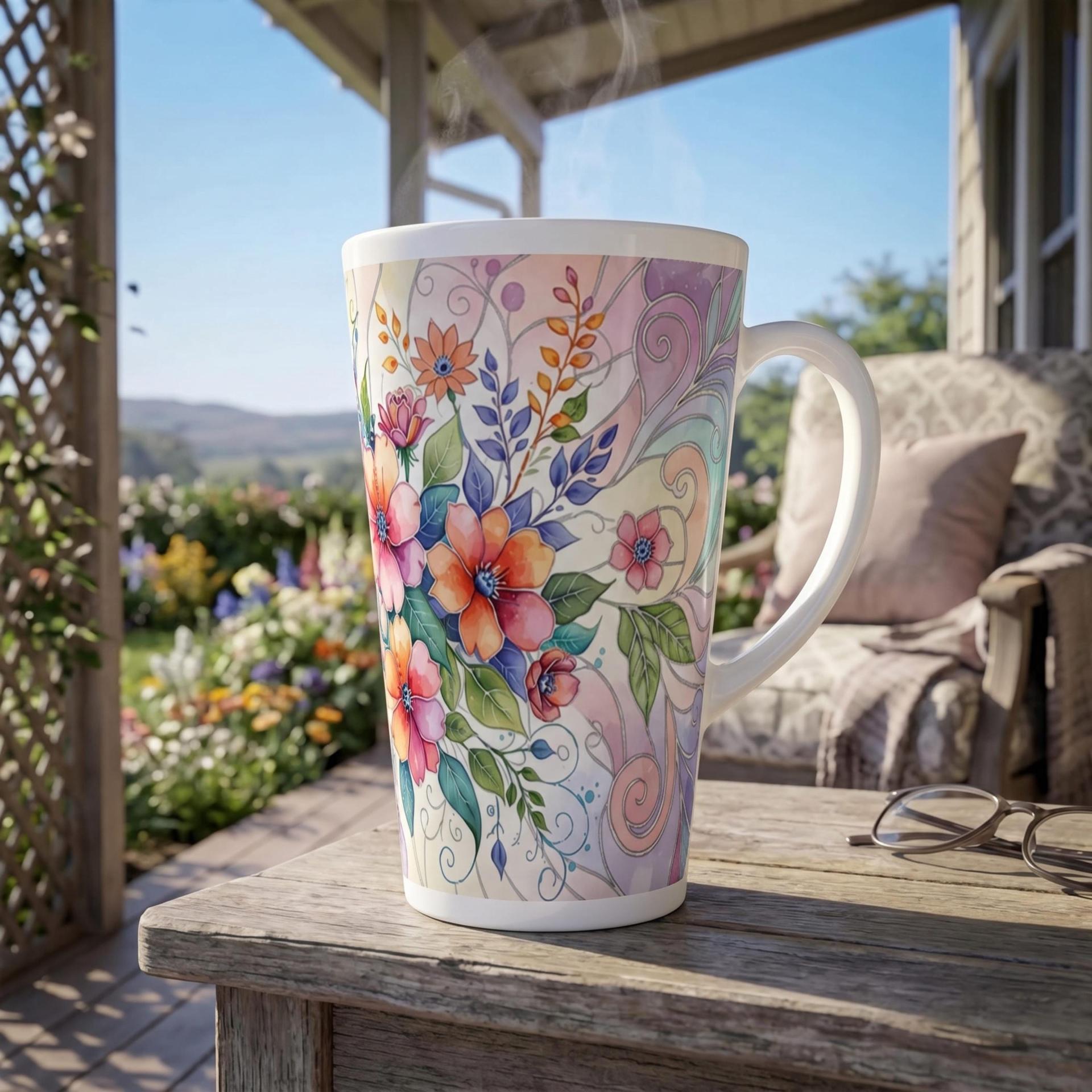 Latte 17oz Ceramic Mug - Coffee or Tea Cup, Extra Tall
