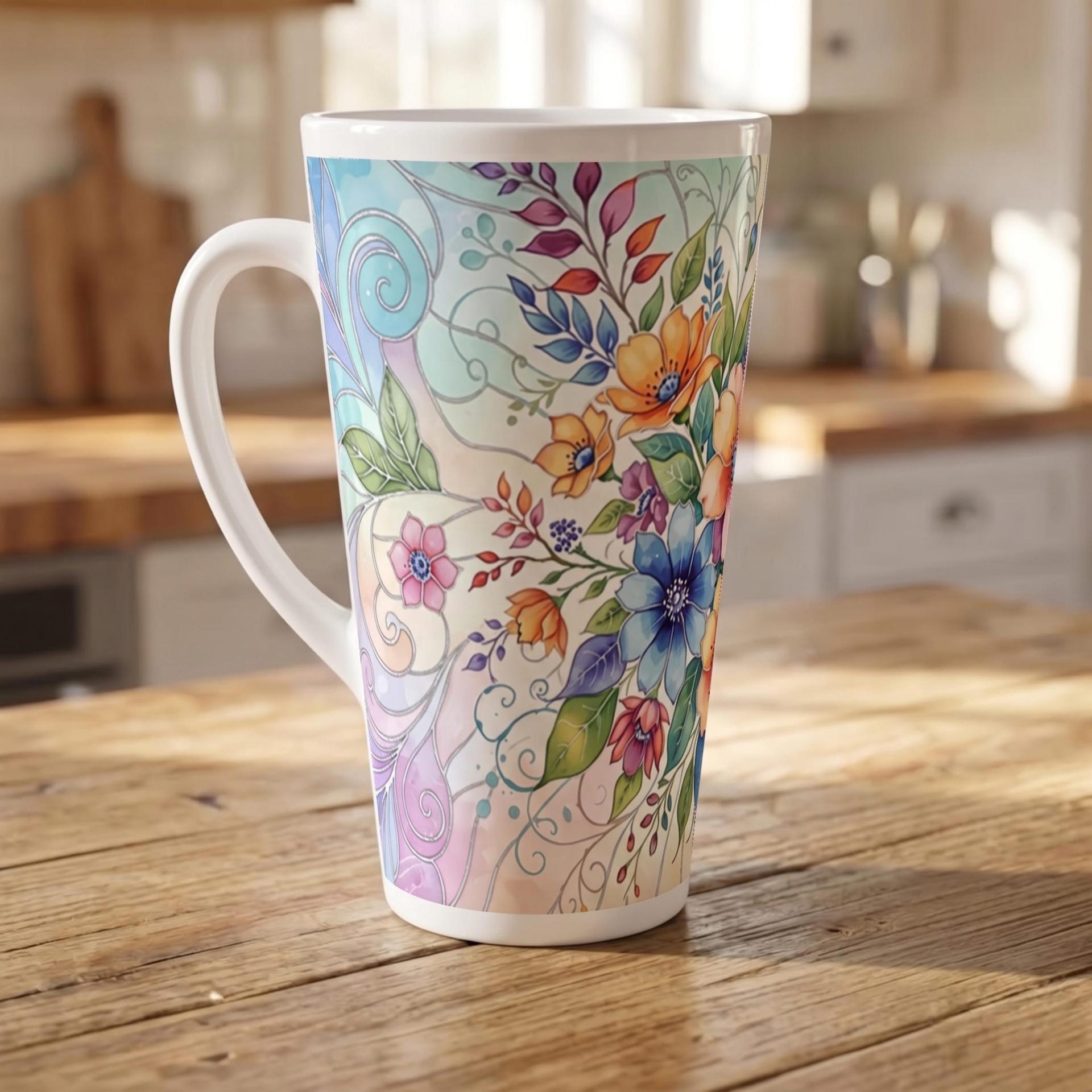 Latte 17oz Ceramic Mug - Coffee or Tea Cup, Extra Tall