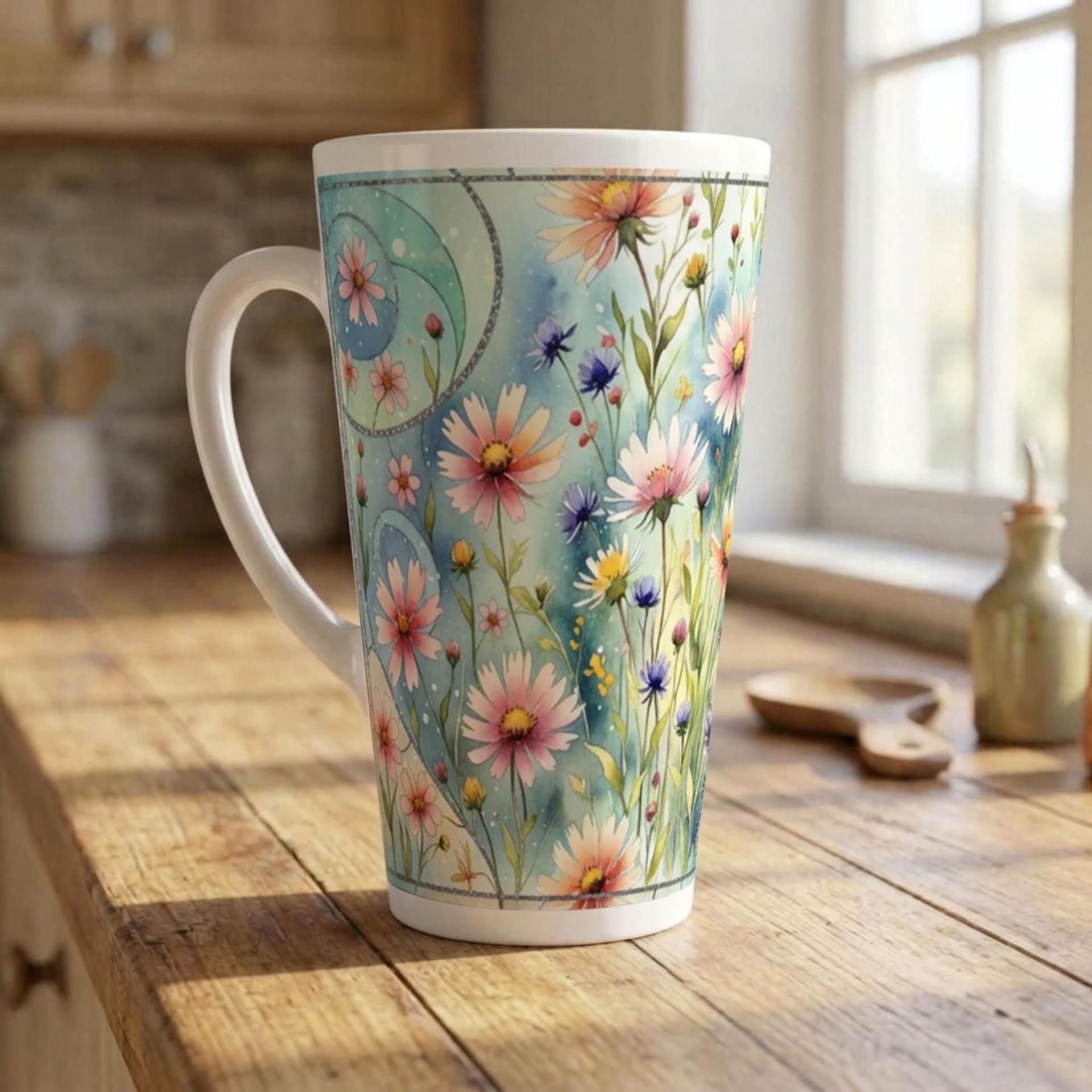 Latte 17oz Ceramic Mug - Coffee or Tea Cup, Extra Tall