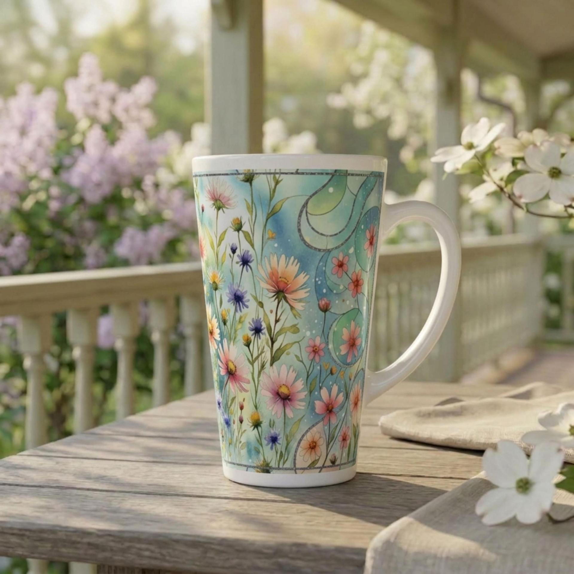 Latte 17oz Ceramic Mug - Coffee or Tea Cup, Extra Tall