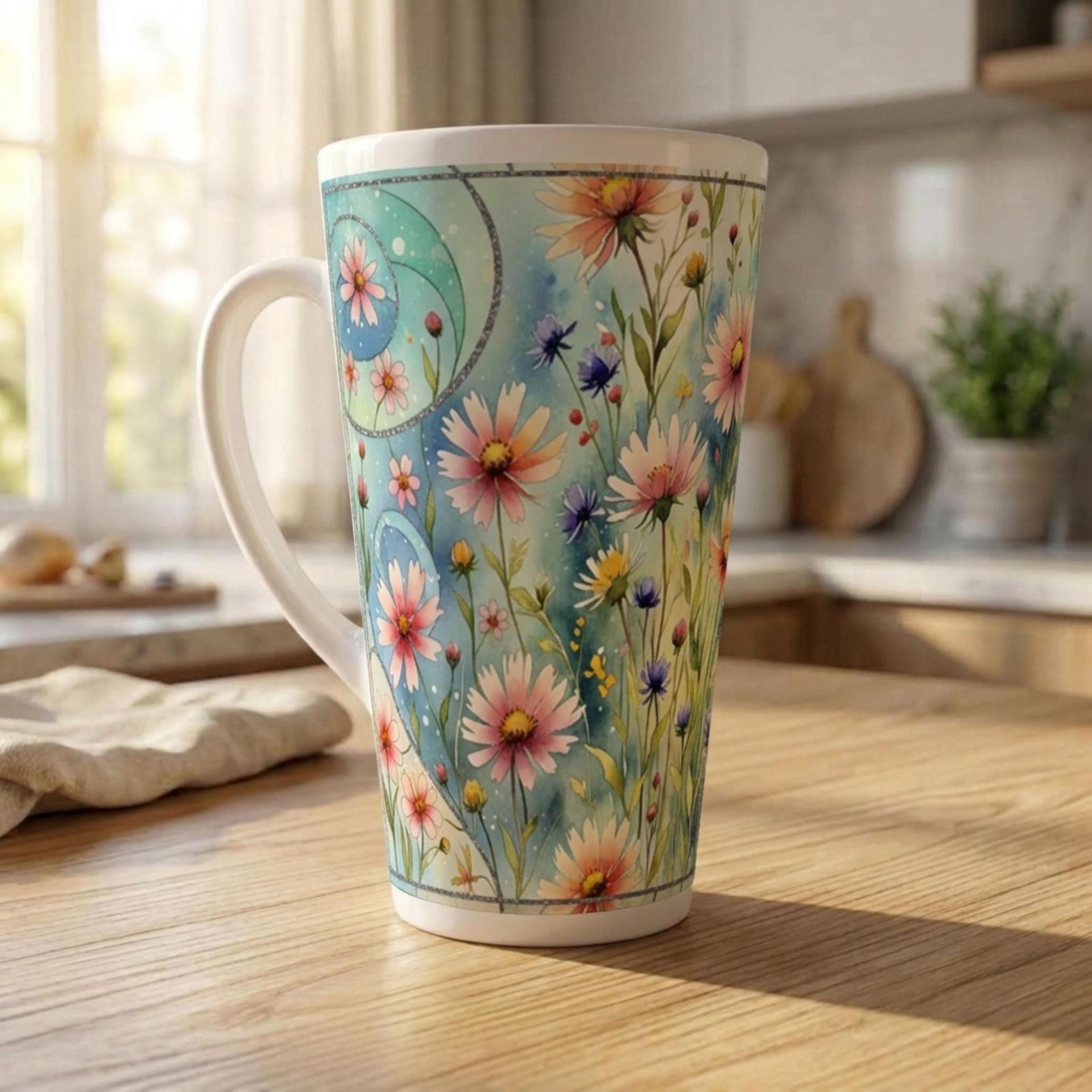 Latte 17oz Ceramic Mug - Coffee or Tea Cup, Extra Tall