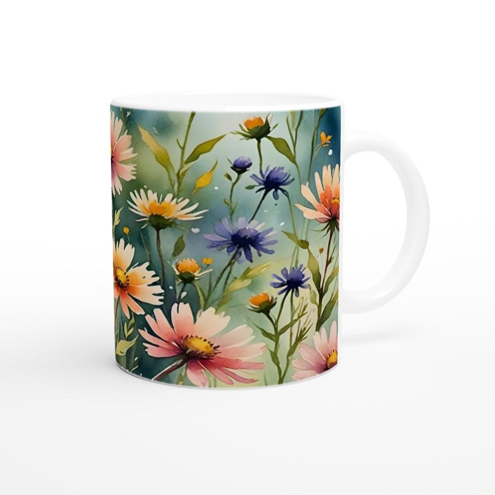 Floral Cups -  Large and Small Ceramic Mugs