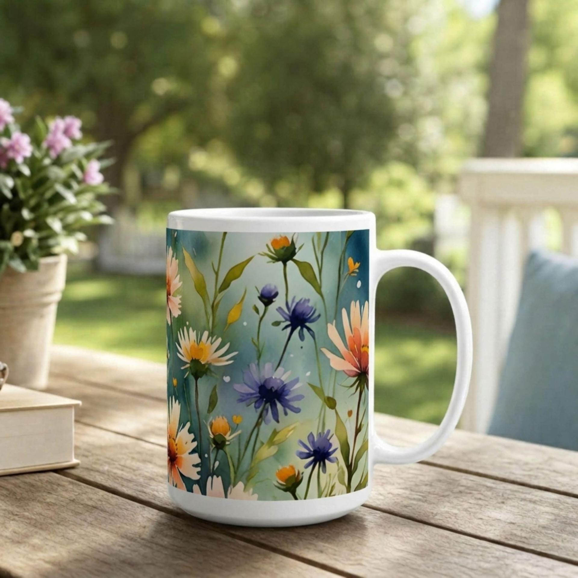 Floral Cups -  Large and Small Ceramic Mugs