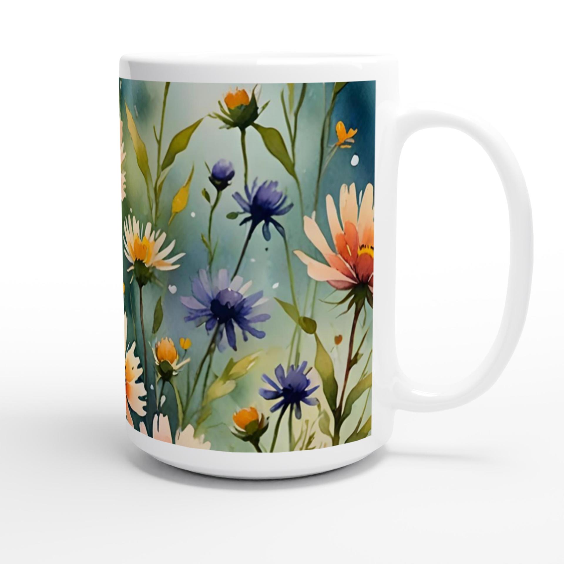 Floral Cups -  Large and Small Ceramic Mugs
