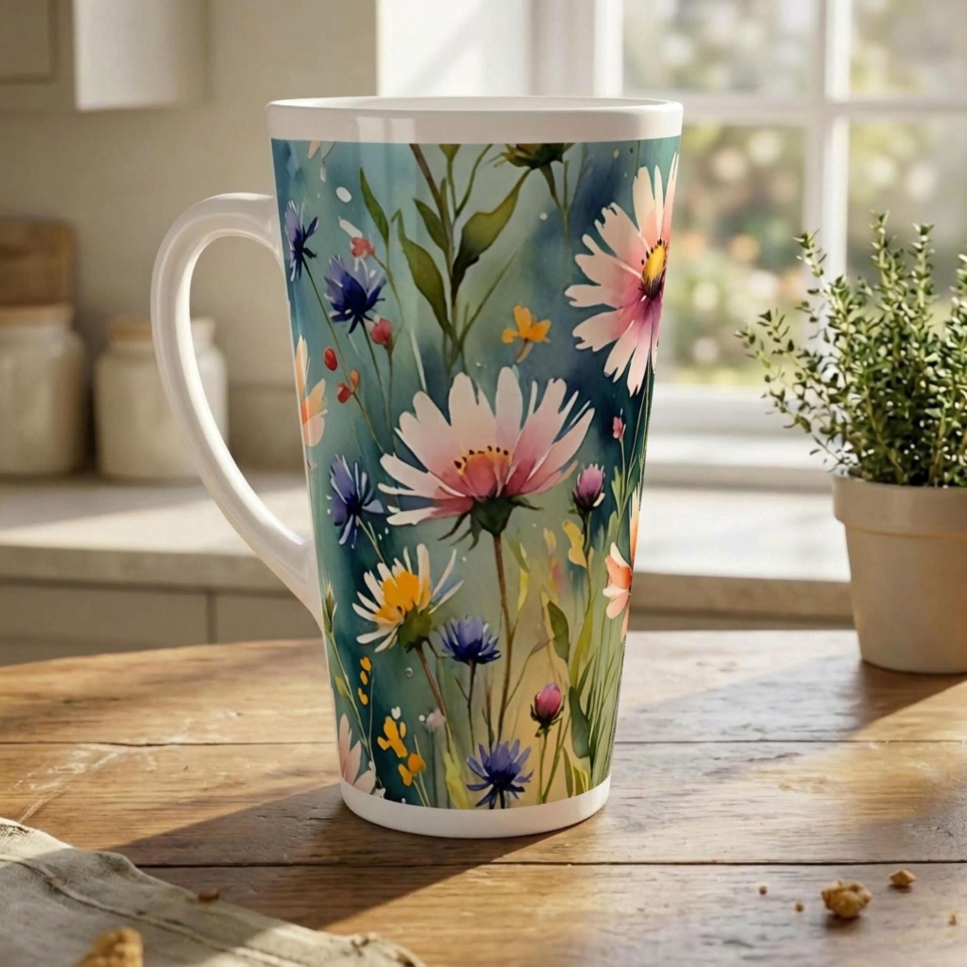 Latte 17oz Ceramic Mug - Coffee or Tea Cup, Extra Tall