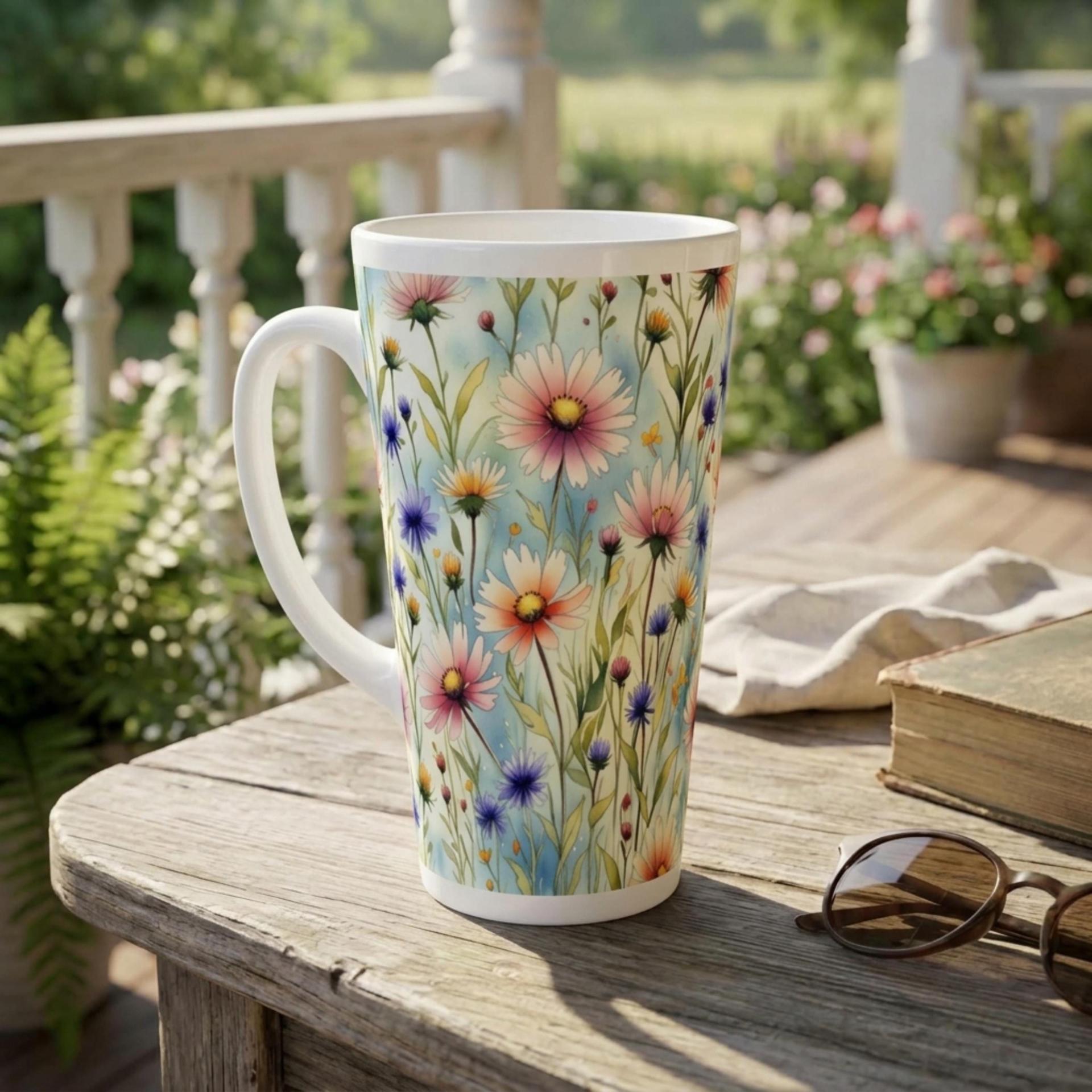Latte 17oz Ceramic Mug - Coffee or Tea Cup, Extra Tall