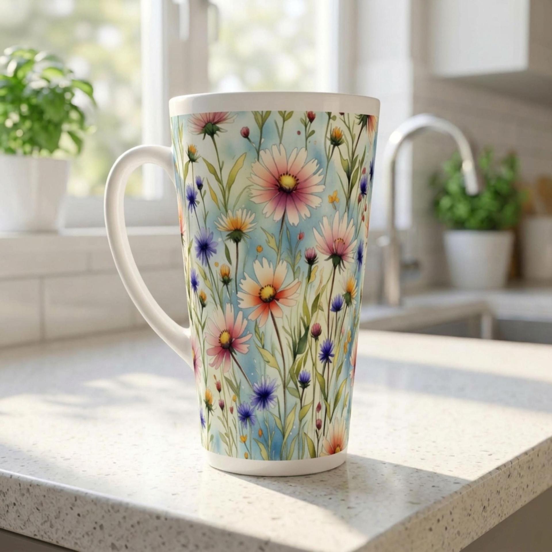 Latte 17oz Ceramic Mug - Coffee or Tea Cup, Extra Tall