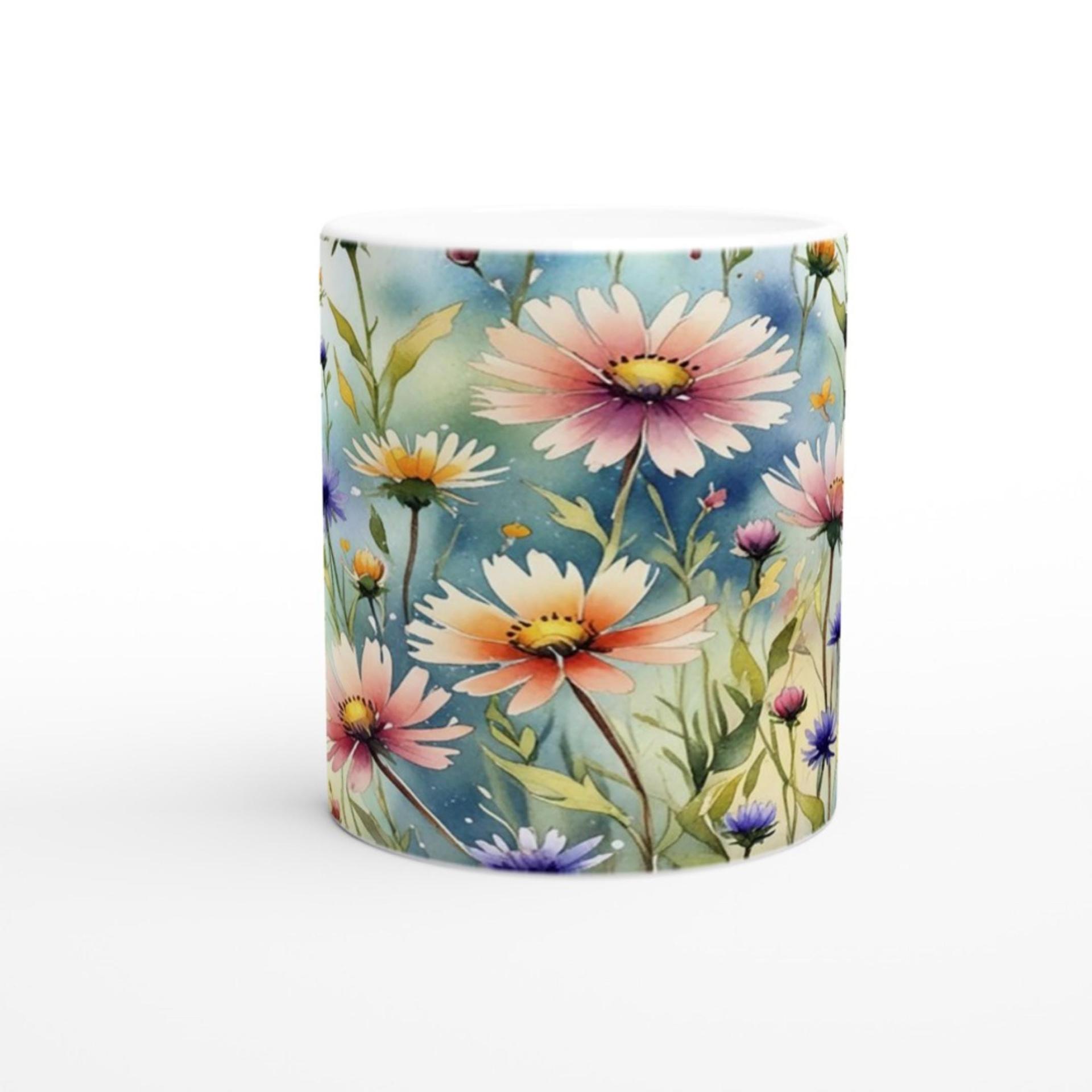 Floral Cups -  Large and Small Ceramic Mugs