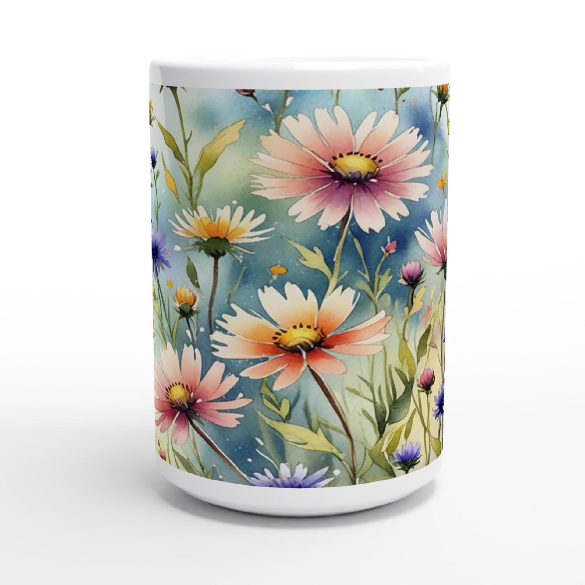 Floral Cups -  Large and Small Ceramic Mugs