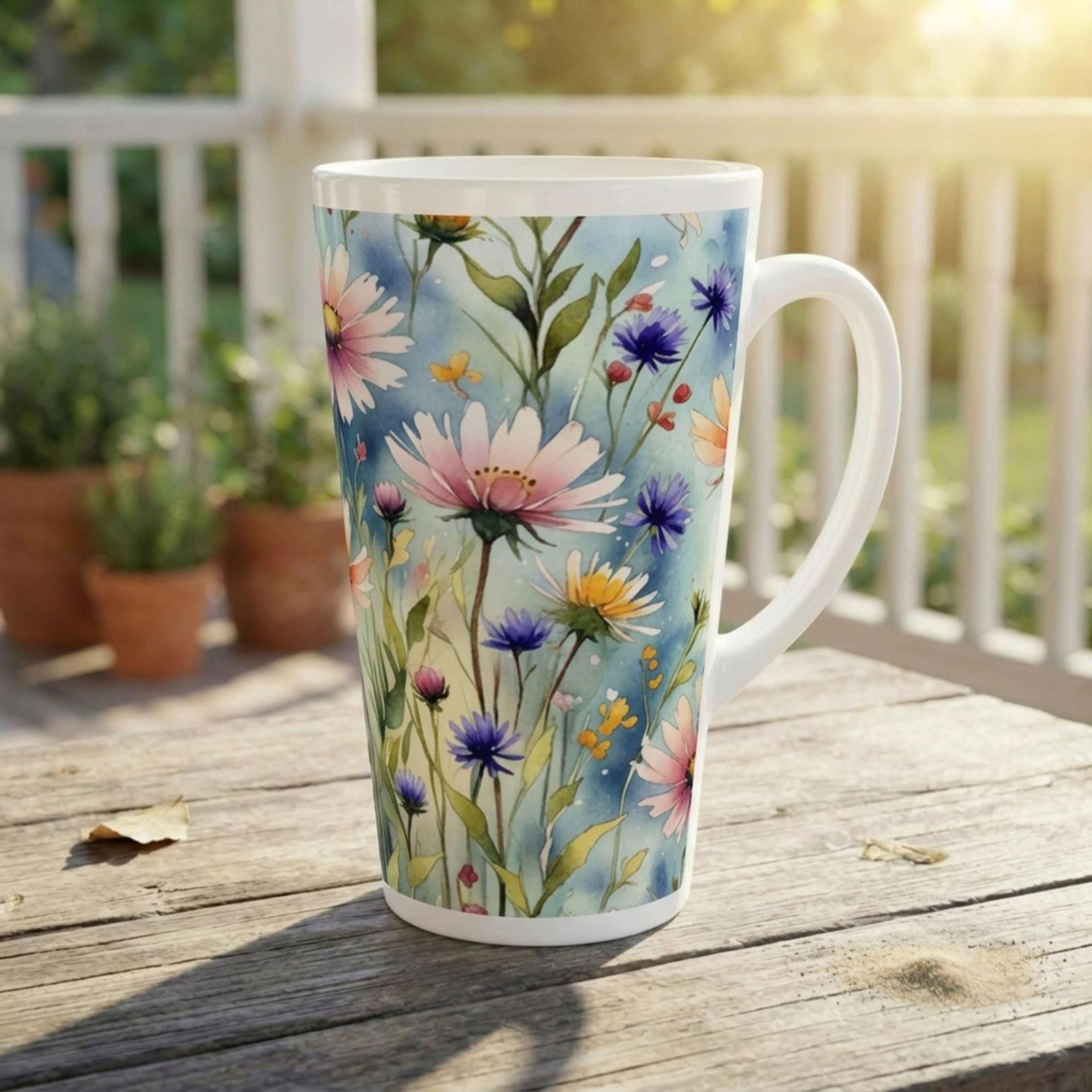 Latte 17oz Ceramic Mug - Coffee or Tea Cup, Extra Tall